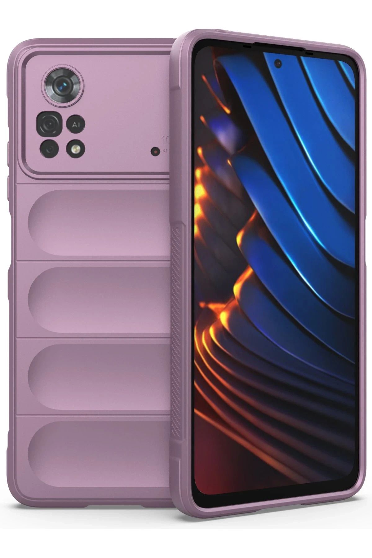 NewFace Xiaomi Poco X4 Pro uyumlu  5G Kılıf Optimum Silikon - Mor JOJUA