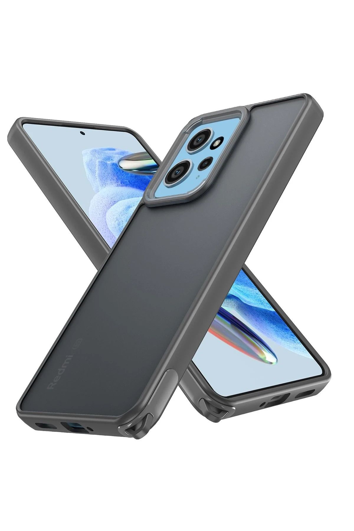 NewFace Xiaomi Redmi Note 12 4G Kılıf Elegant Kapak - Titan Gri JOJUA