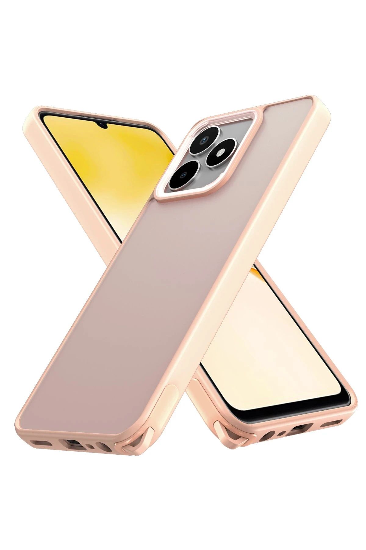 NewFace Realme C53 Kılıf Elegant Kapak - Pudra YNSMR