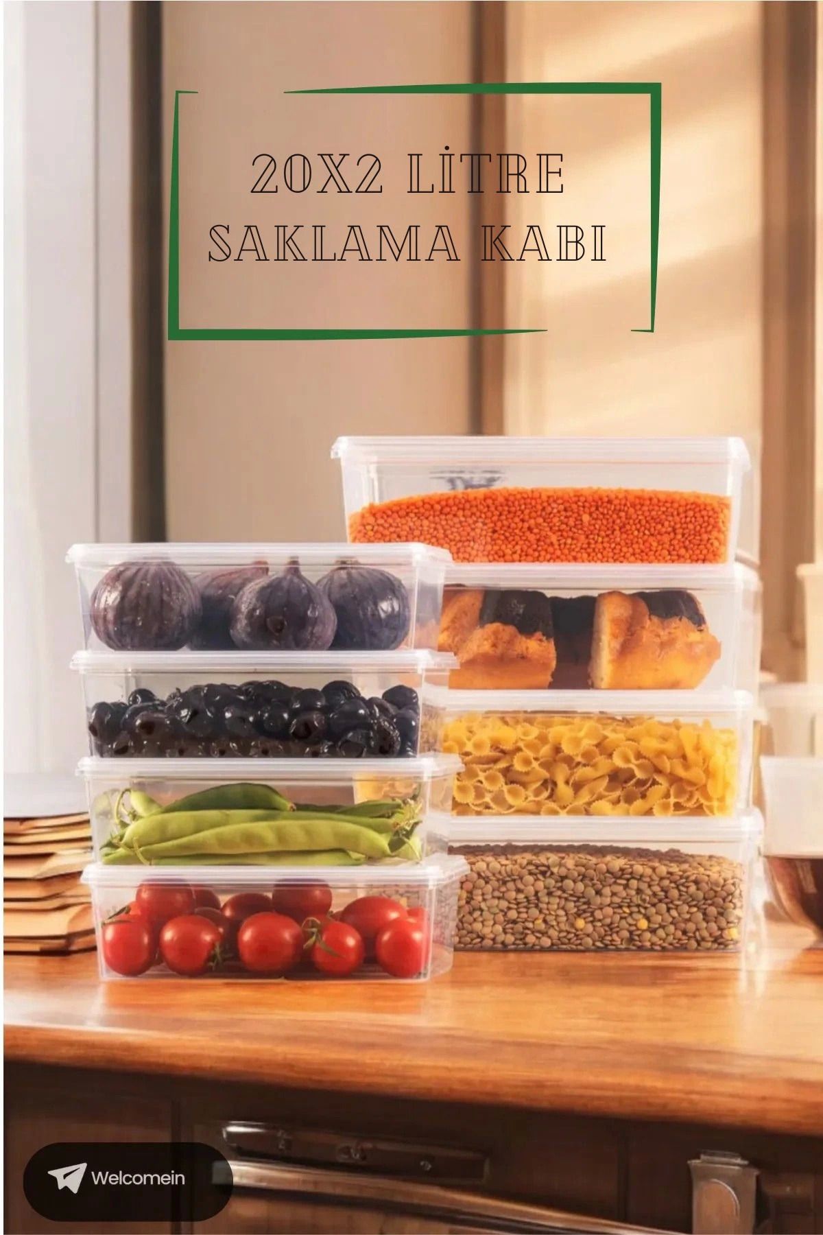 LiderGlobal-20 Pieces 2 Lt. Icebox Storage Container Organizer Suitable for Self-Covered Deep Freezer (2000 ml) 8