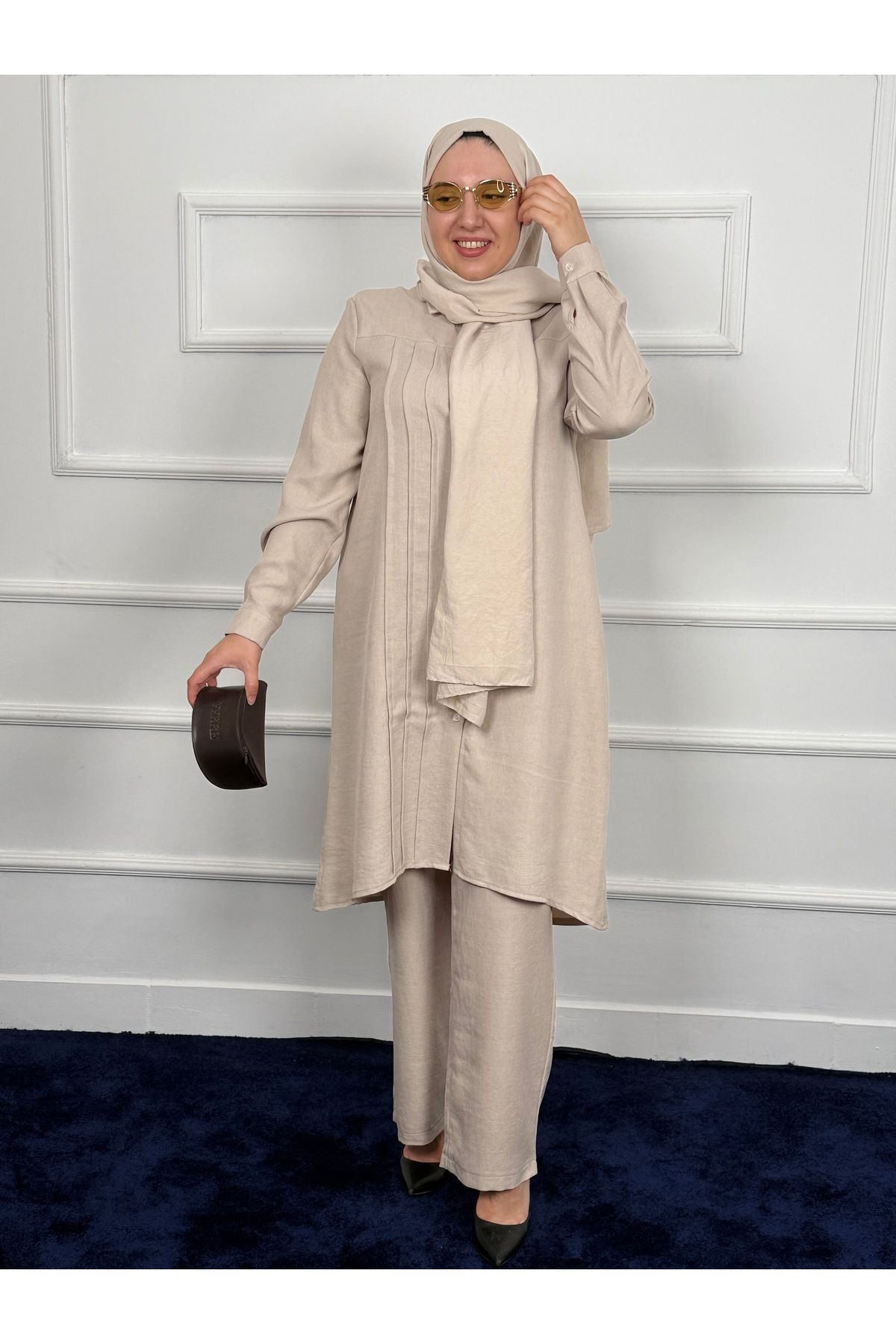 RACE FASHİON Keten Tunik İkili Takım RC9008