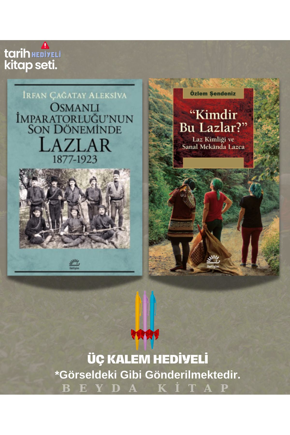 İletişim Yayınları Osmanlı İmparatorluğunda Lazlar - Kimdir Bu Lazlar - Kitap Seti - Kalem Hediyeli - TRİLTSYV
