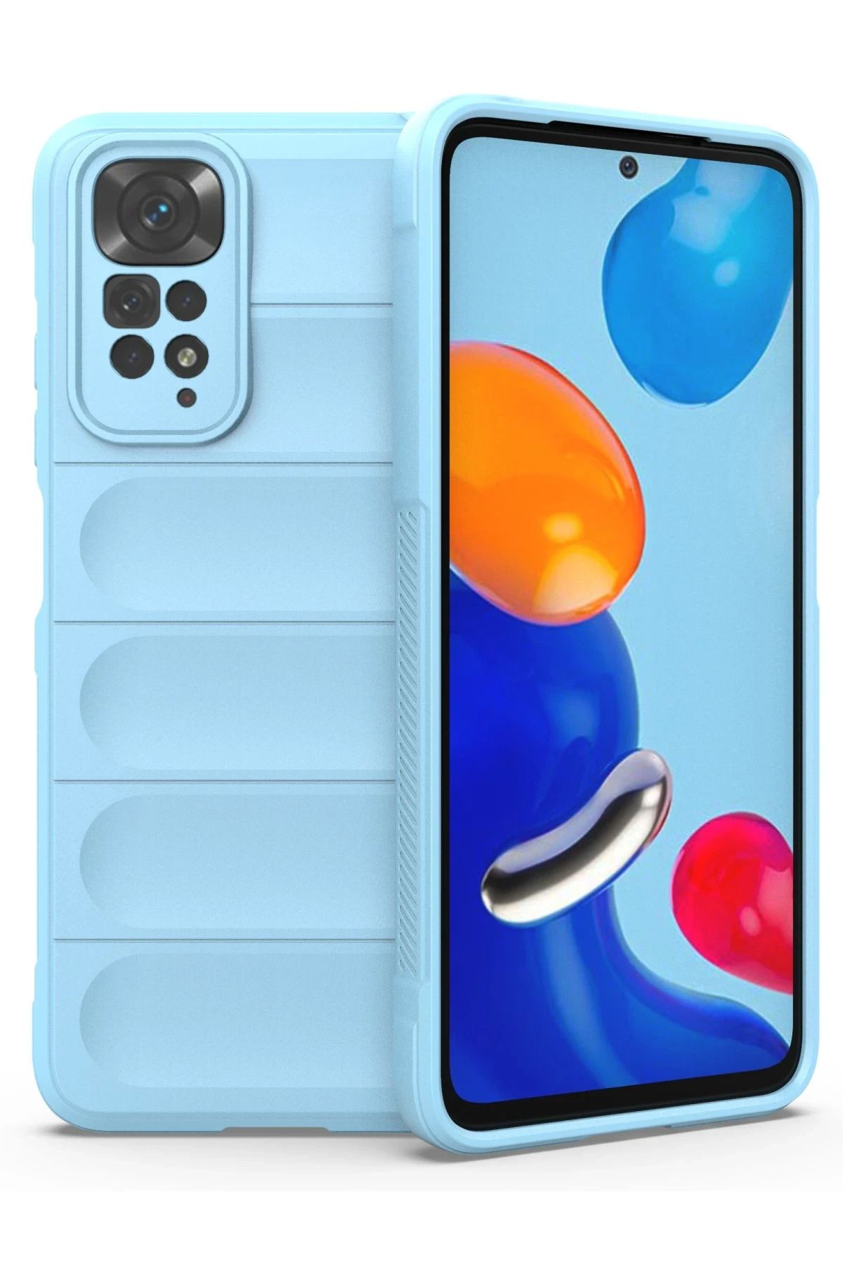 NewFace Xiaomi Redmi Note 11 Kılıf Optimum Silikon - Sky Blue JOJUA
