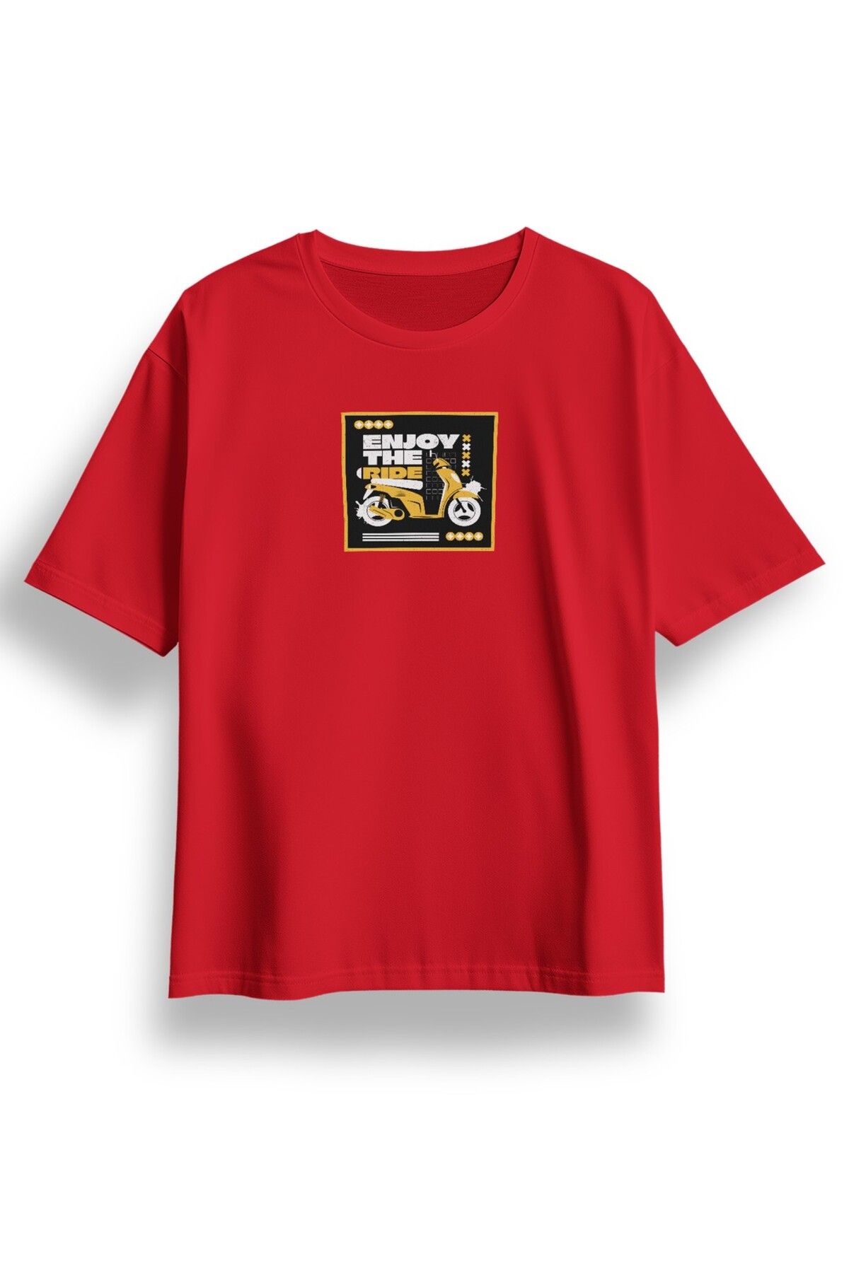 LUMARTA Oversize Enjoy The Ride Baskılı Tshirt