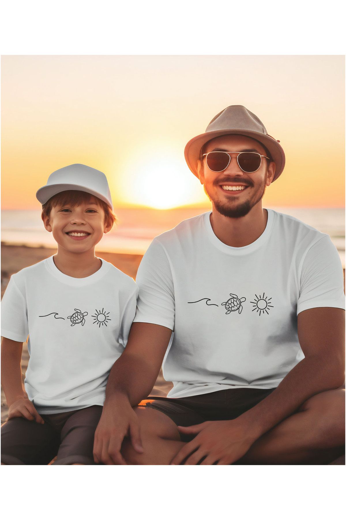 ASELİNDA Yaz Temalı Aile Kombin tişört- trend tshirt (Tekli üründür Kombin için sepete 2 adet ekleyiniz)