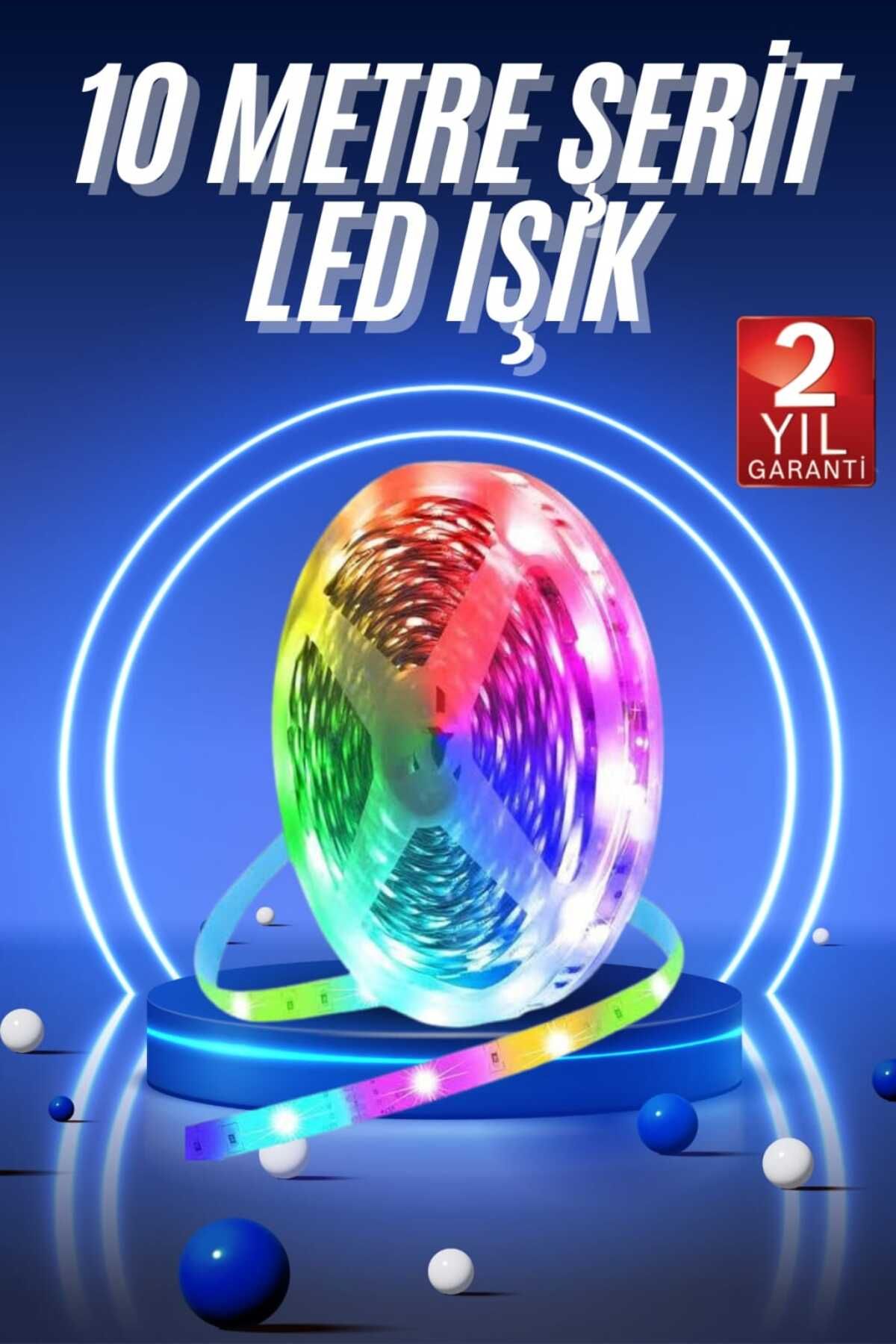 SAYARMARKT Dekoratif RGB 10m Şerit LED Işık