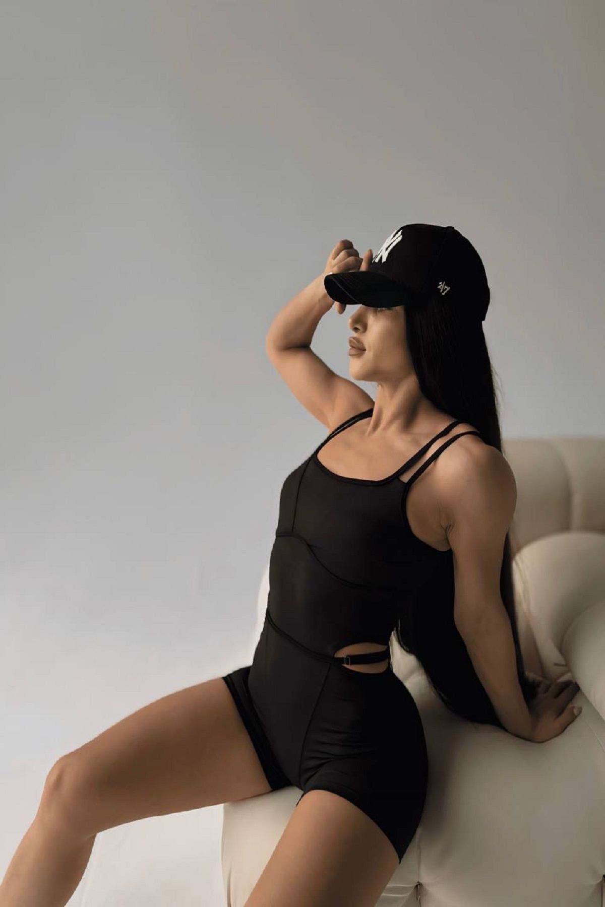 Fashiontayt SCUBA KUMAŞ ASKILI TULUM