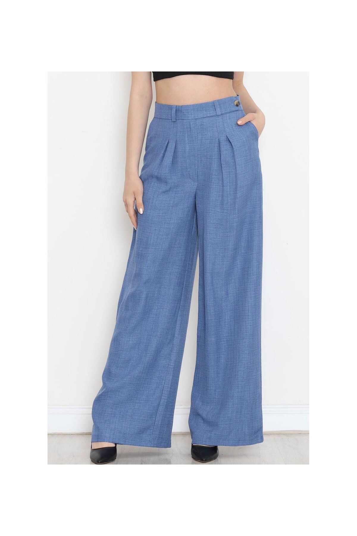 MODA Oversize Keten Pantolon