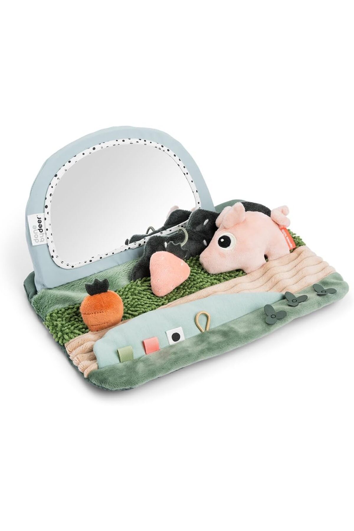 Done By Deer Tummy Time Activity Ayna Tiny Farm, 3 Ay+ Gelişim Oyuncağı