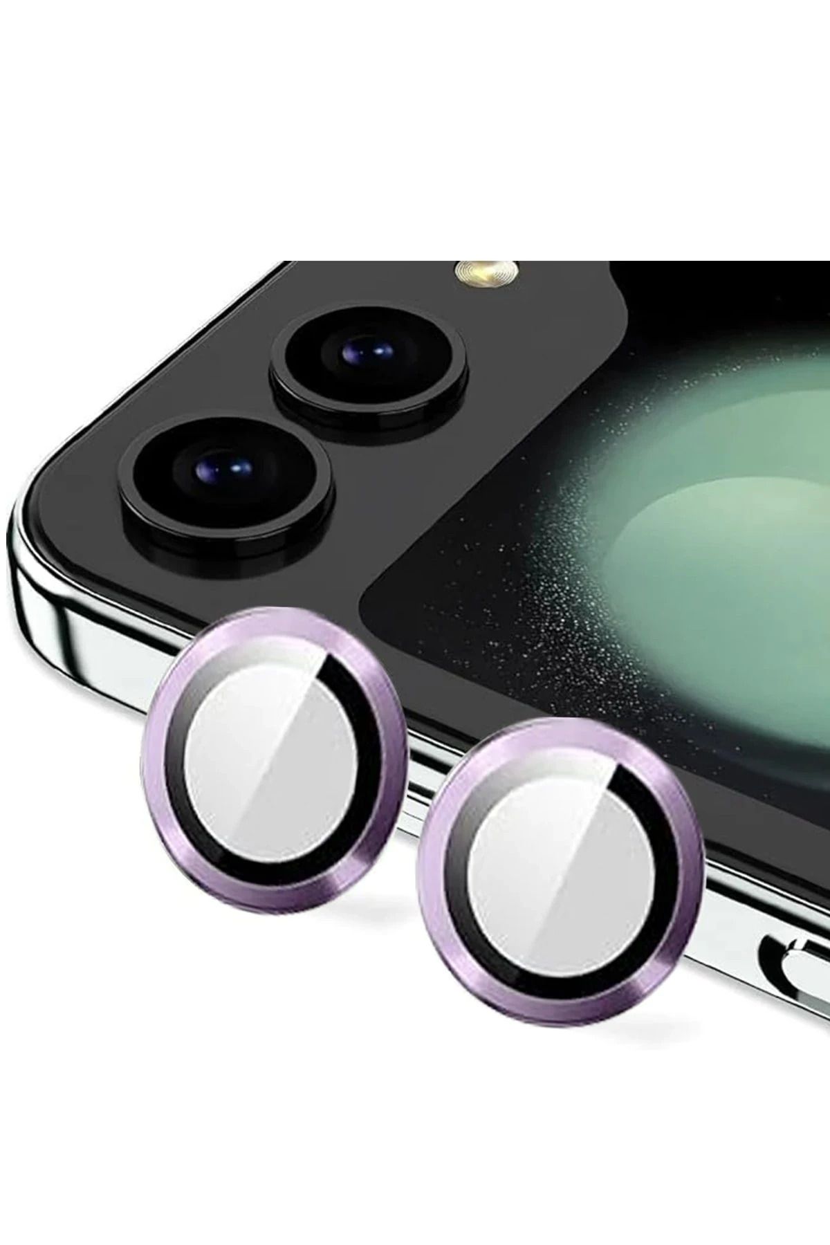 NewFace Samsung Galaxy Z Flip 5 Valdez Metal Kamera Lens - Derin Mor ALMLA