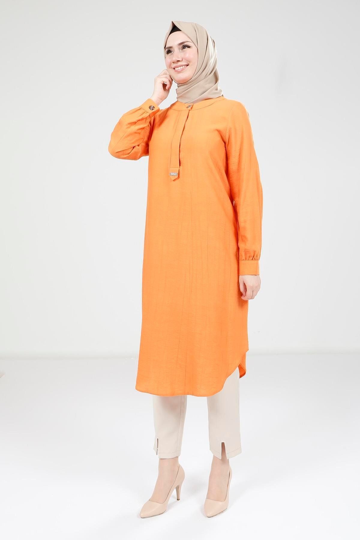 تونیک پوشیده زنانه TUNIC ORANGE 9333 اورجینال Beyza