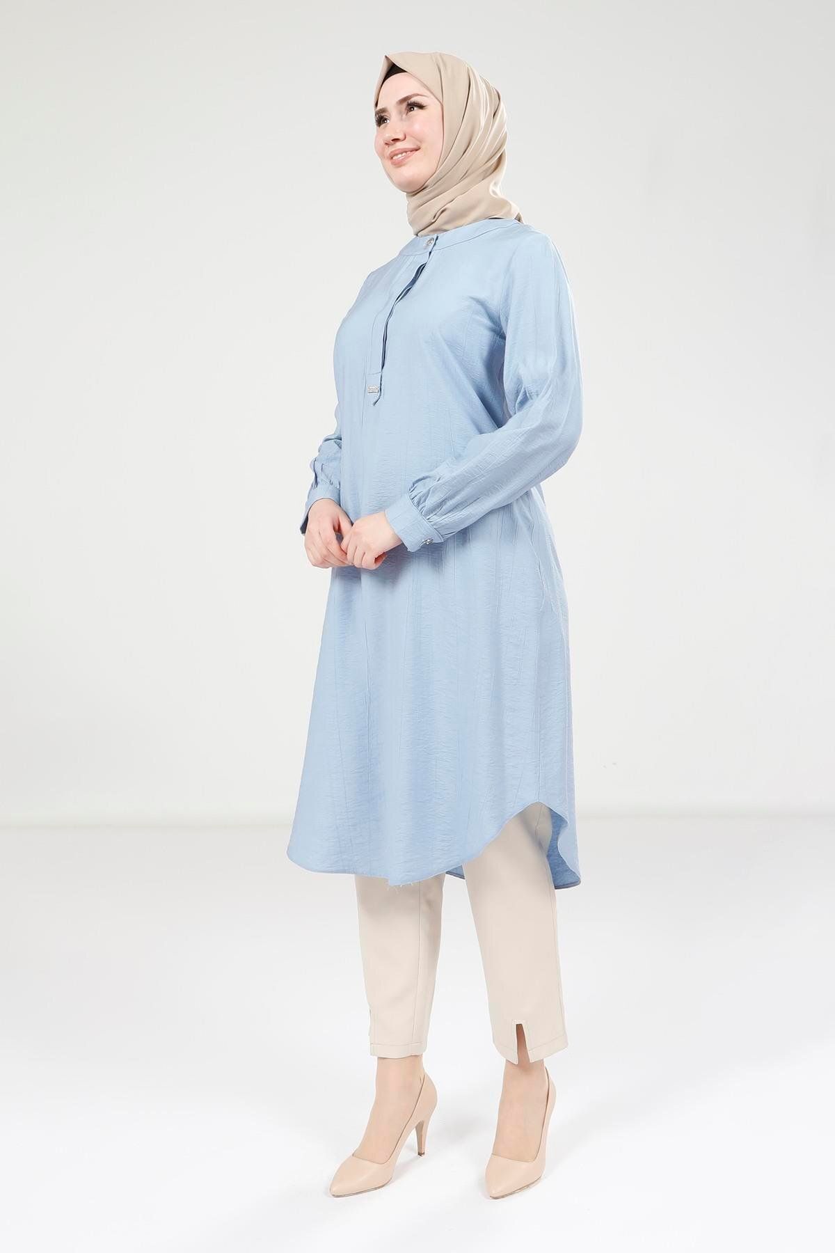 تونیک پوشیده زنانه TUNIC BABY BLUE 9333 اورجینال Beyza