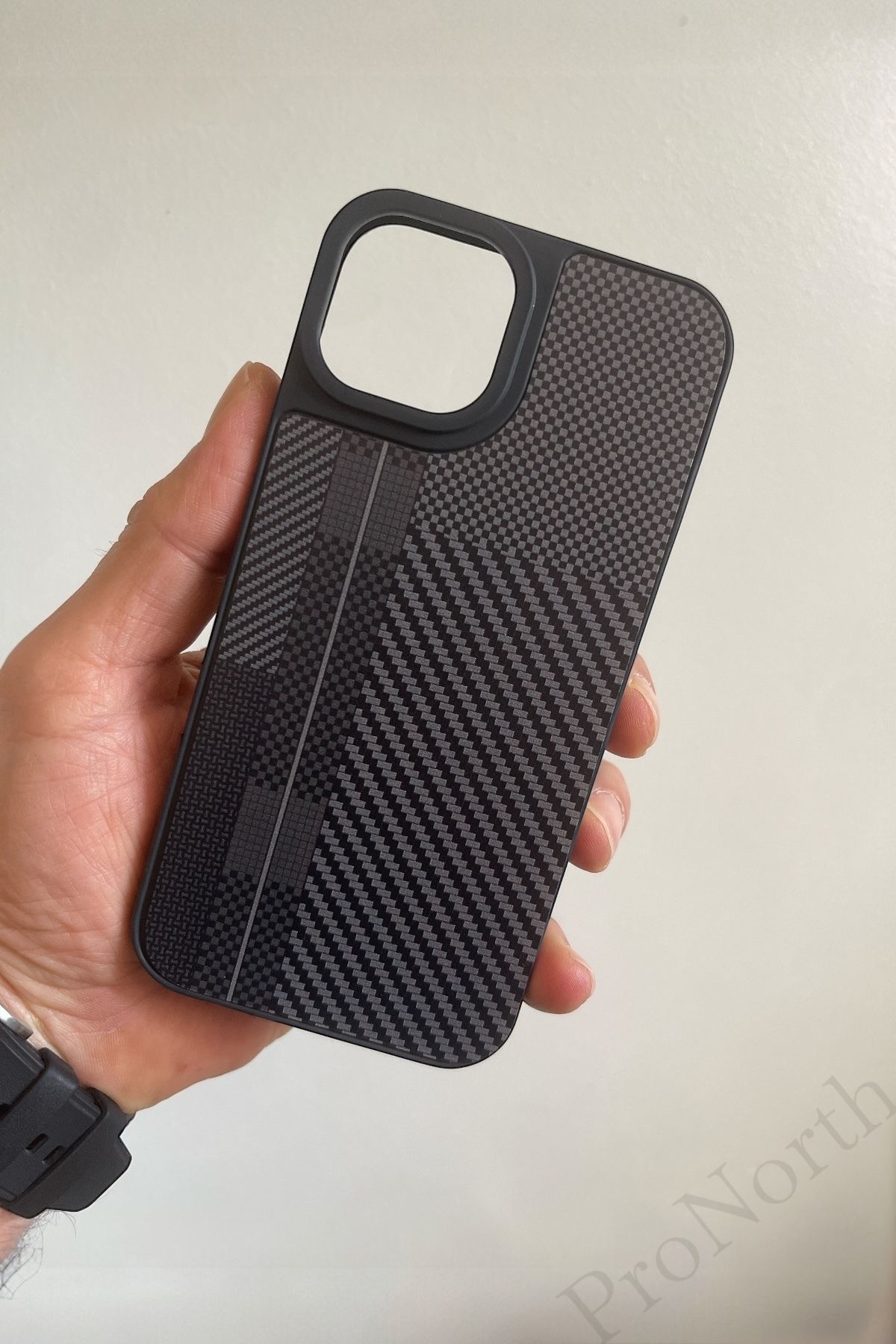 ProNorth Apple İphone 11 Uyumlu Kılıf Karbon Görünümlü Silikon Kılıf / Kapak