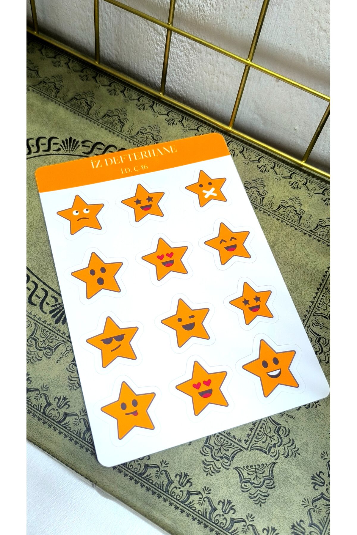 İZ DEFTERHANE Yıldız Çıkartma Sticker (Ajanda Defter Ve Planlayıcılar için Uygundur)