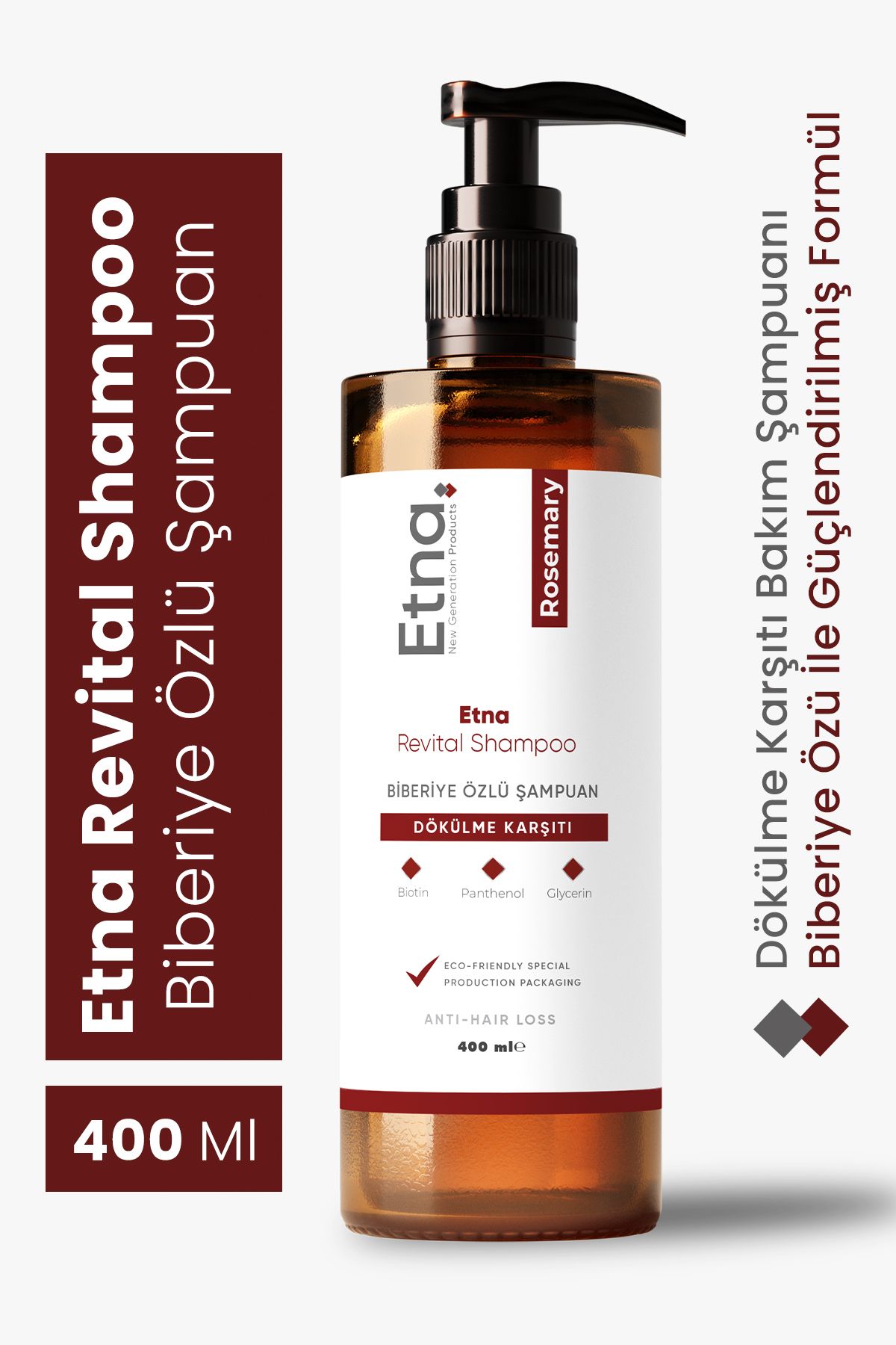 Etna Pharma Revital Biberiye Özlü Şampuan 400 ML (Dökülme Karşıtı & Yenileyici)