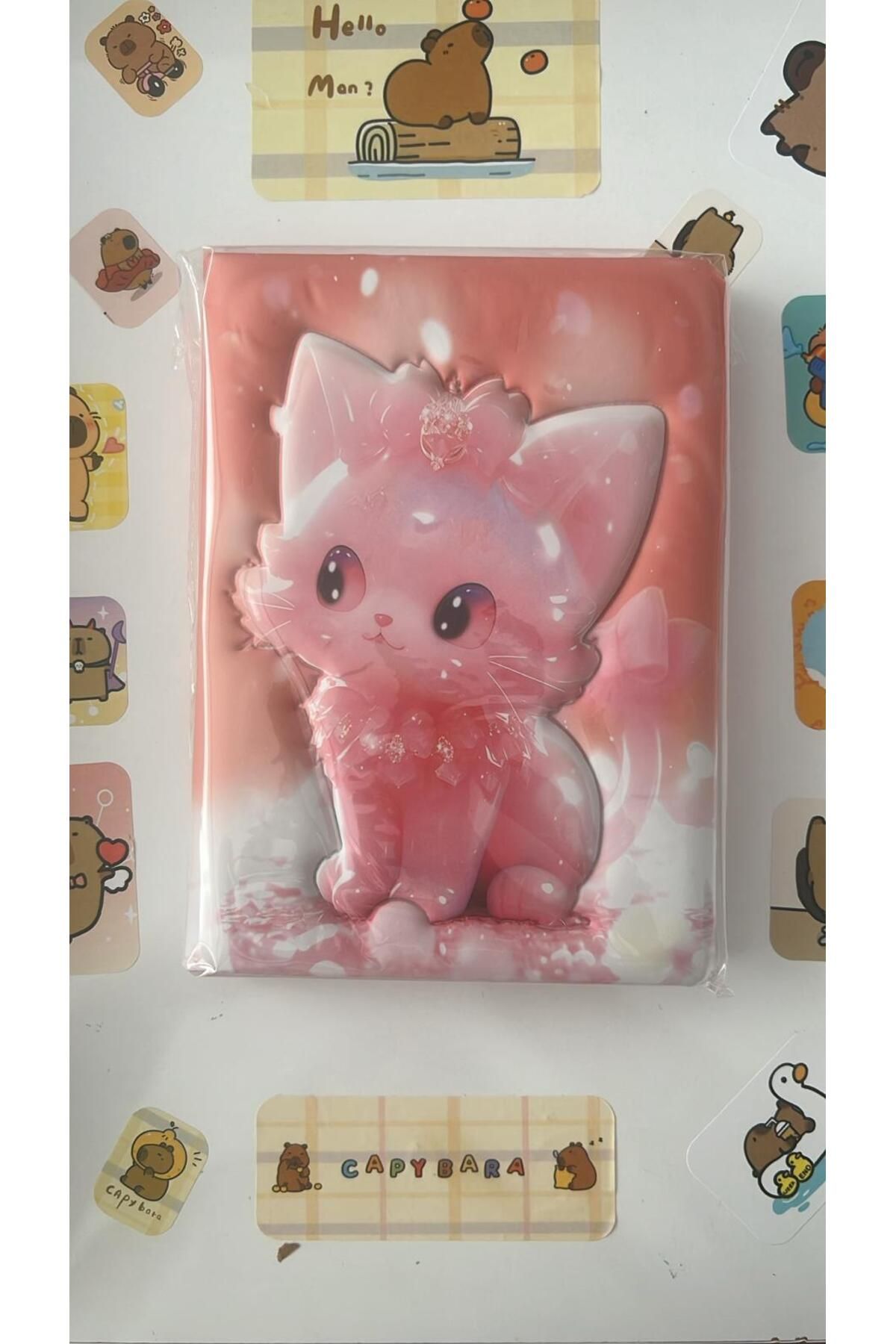 Micro 3D Kabartmalı Sevimli Kedi Defter 1 Adet