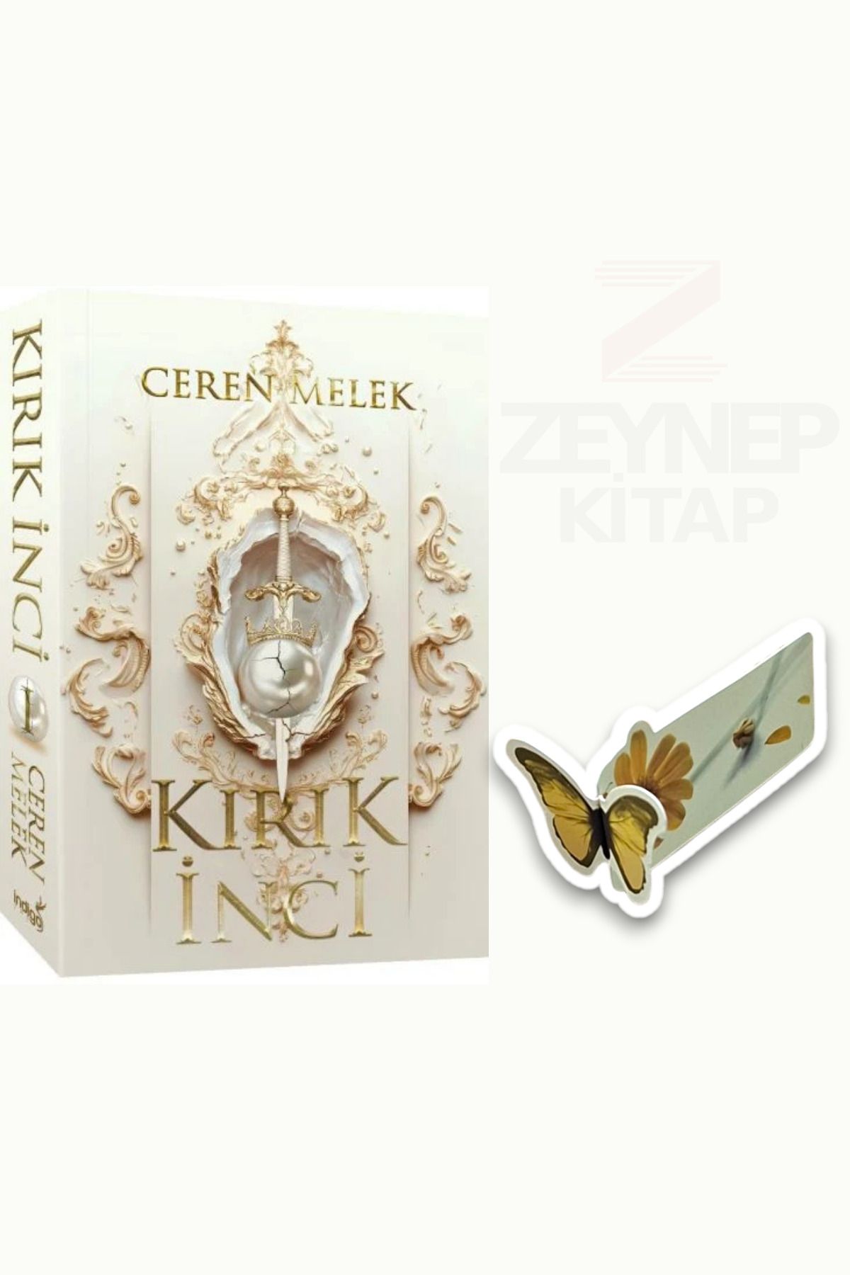 İndigo Kitap Kırık İnci-Ceren Melek(KARTONKAPAK)(Özel Tasarım Kelebek Ayraç Hediye)