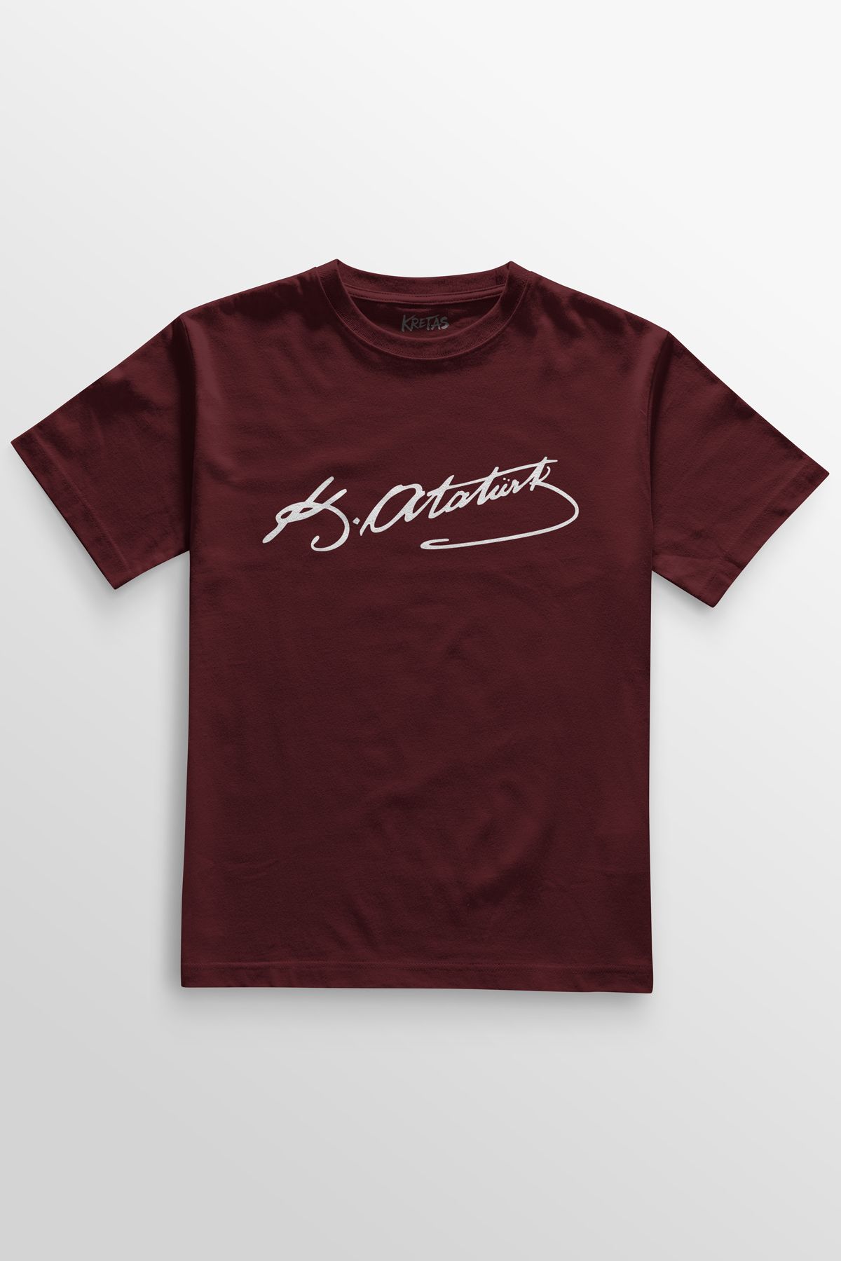 Kretas Mustafa Kemal Atatürk İmzası İmza 10 Kasım Baskılı Tişört Unisex T-Shirt