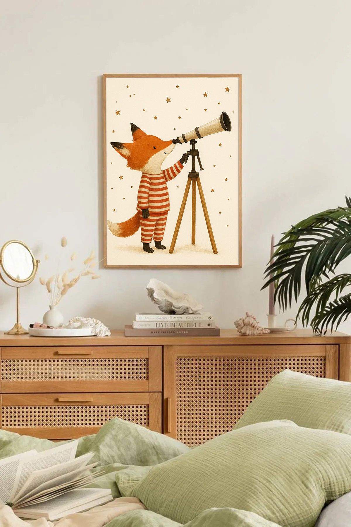 Dekorsiahome Tek Parça Ahşap Çerçeveli Oturma Odası Salon Mutfak Tablo TK0318