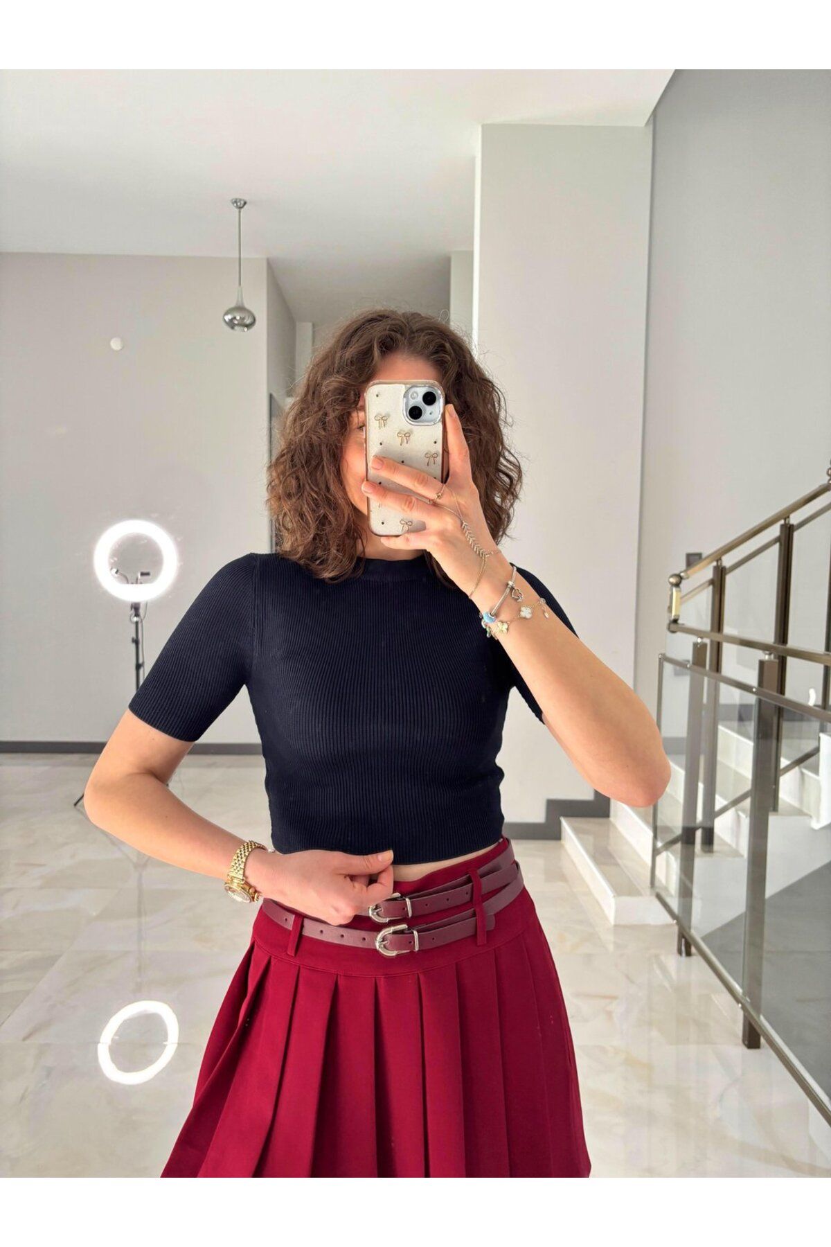 Sude Kızanlıklı MD Marka Model Kısa Kollu Triko