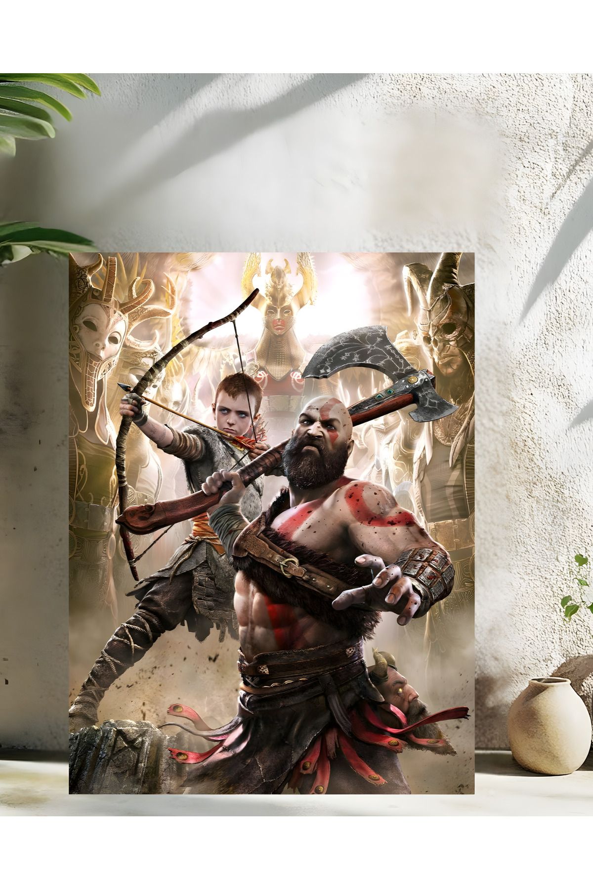 Levhane God of War Özel Seri Gamer Metal Tablo