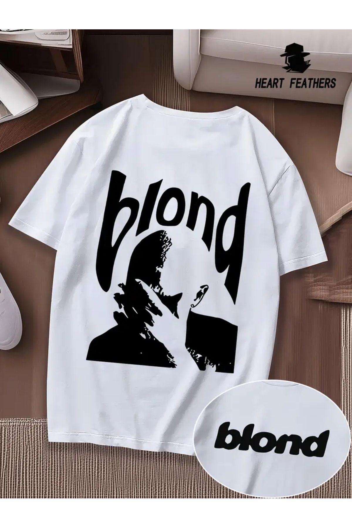 AEMİ Unisex Baskılı Oversize Bisiklet Yaka T-shirt