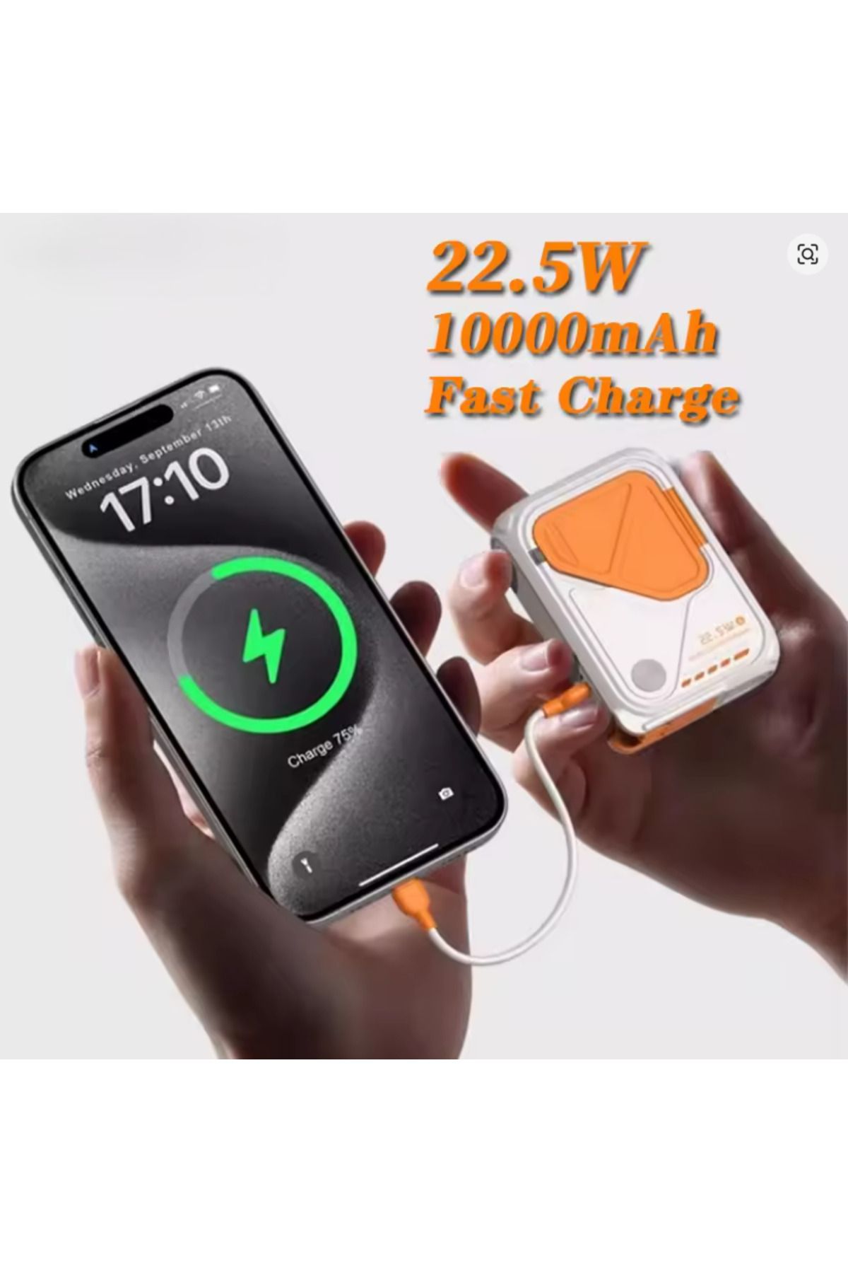 Protonust 10000mAh kablosuz manyetik taşınabilir Magsafe PowerBank 20W hızlı şarj Katlanabilir Standlı
