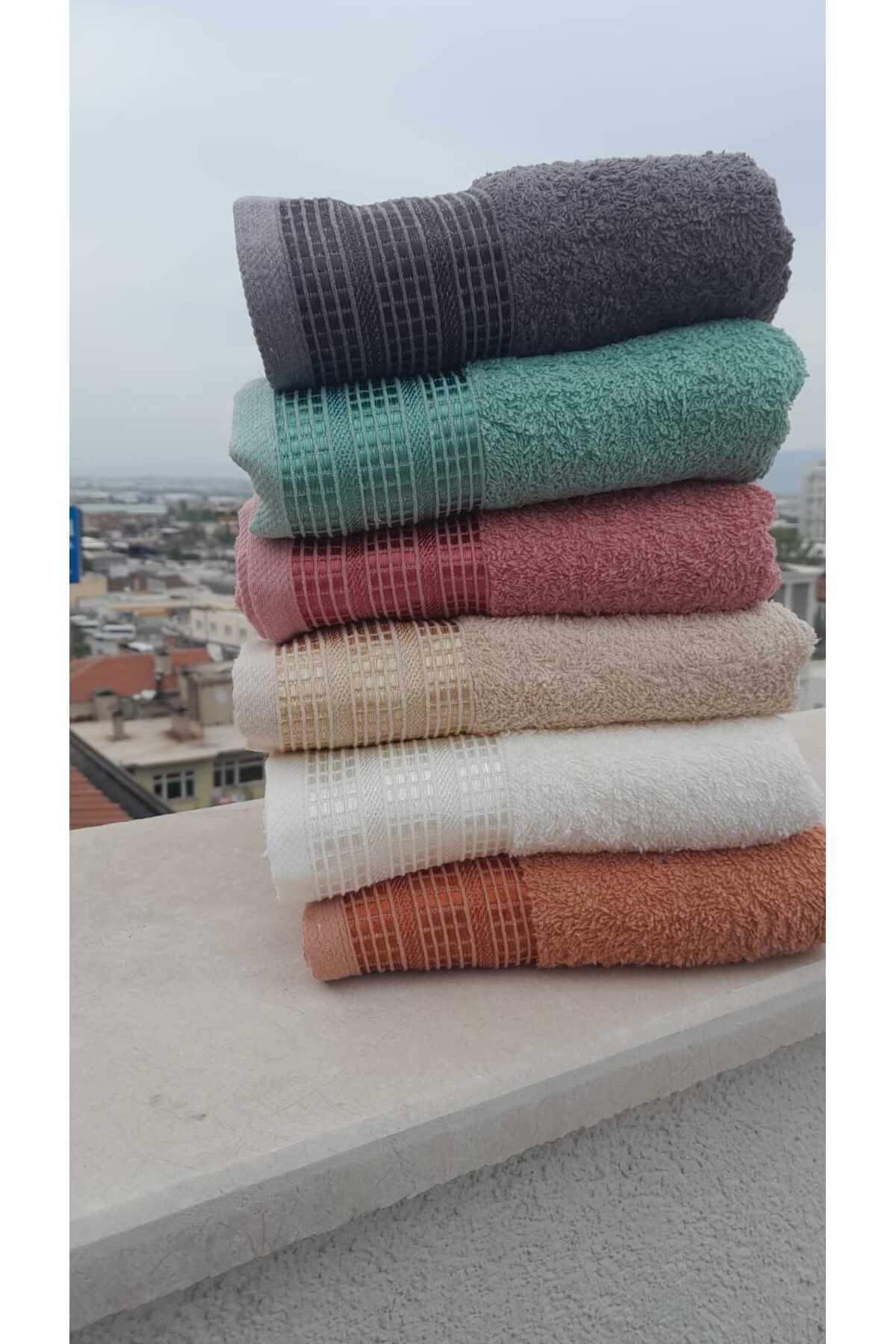 VİLERA HOME PAMUKLU 6LI EL YÜZ HAVLU SETİ