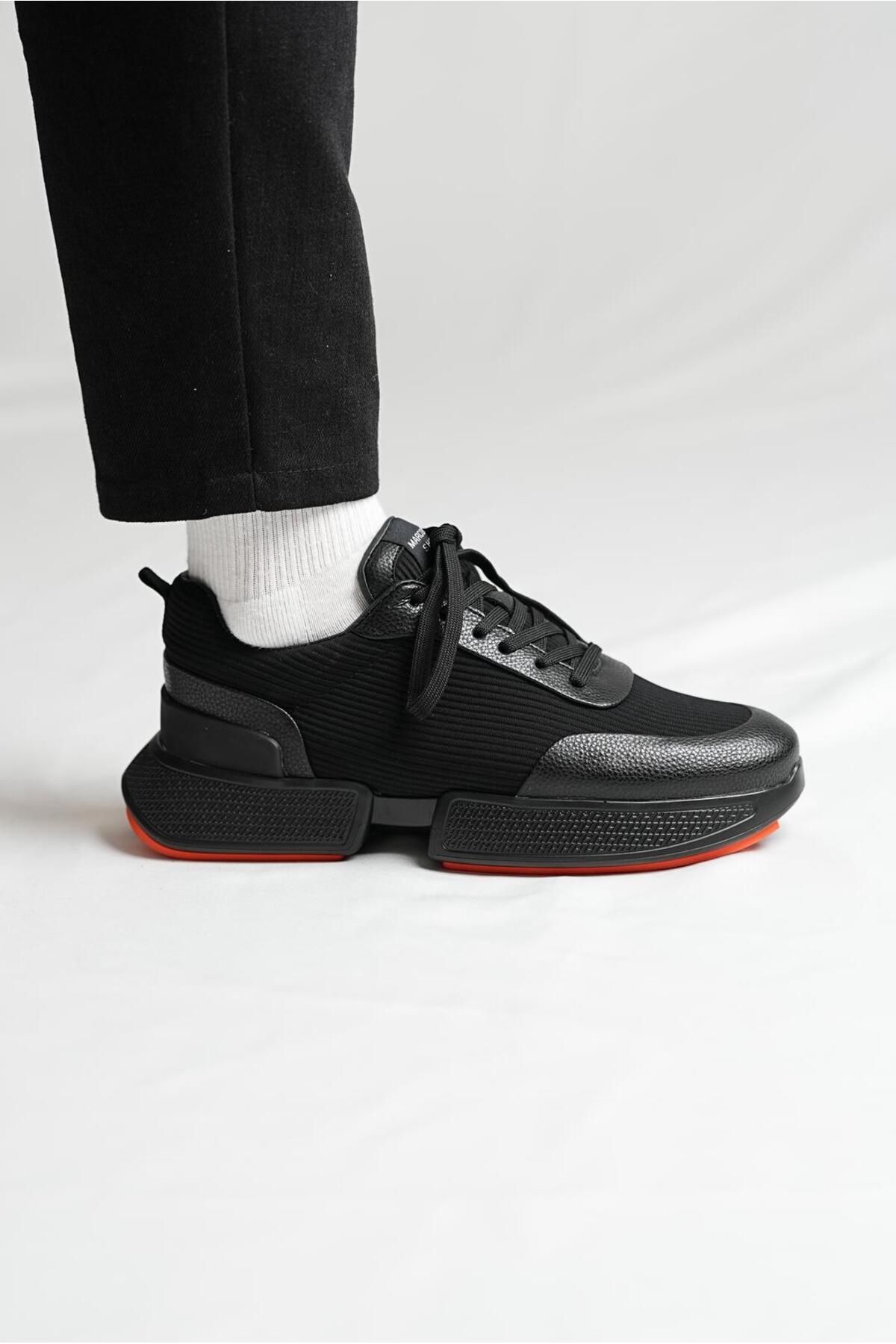 Faruk balkanas Valery Model Hakiki Kombinasyonlu Deri İthal Taban Sneaker Ayakkabı