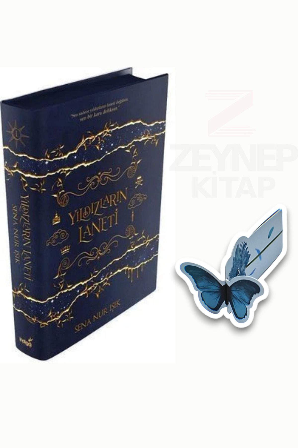 İndigo Kitap Yıldızların Laneti-Sena Nur Işık(CİLTLİ)(Özel Tasarım Kelebek Ayraç Hediye)