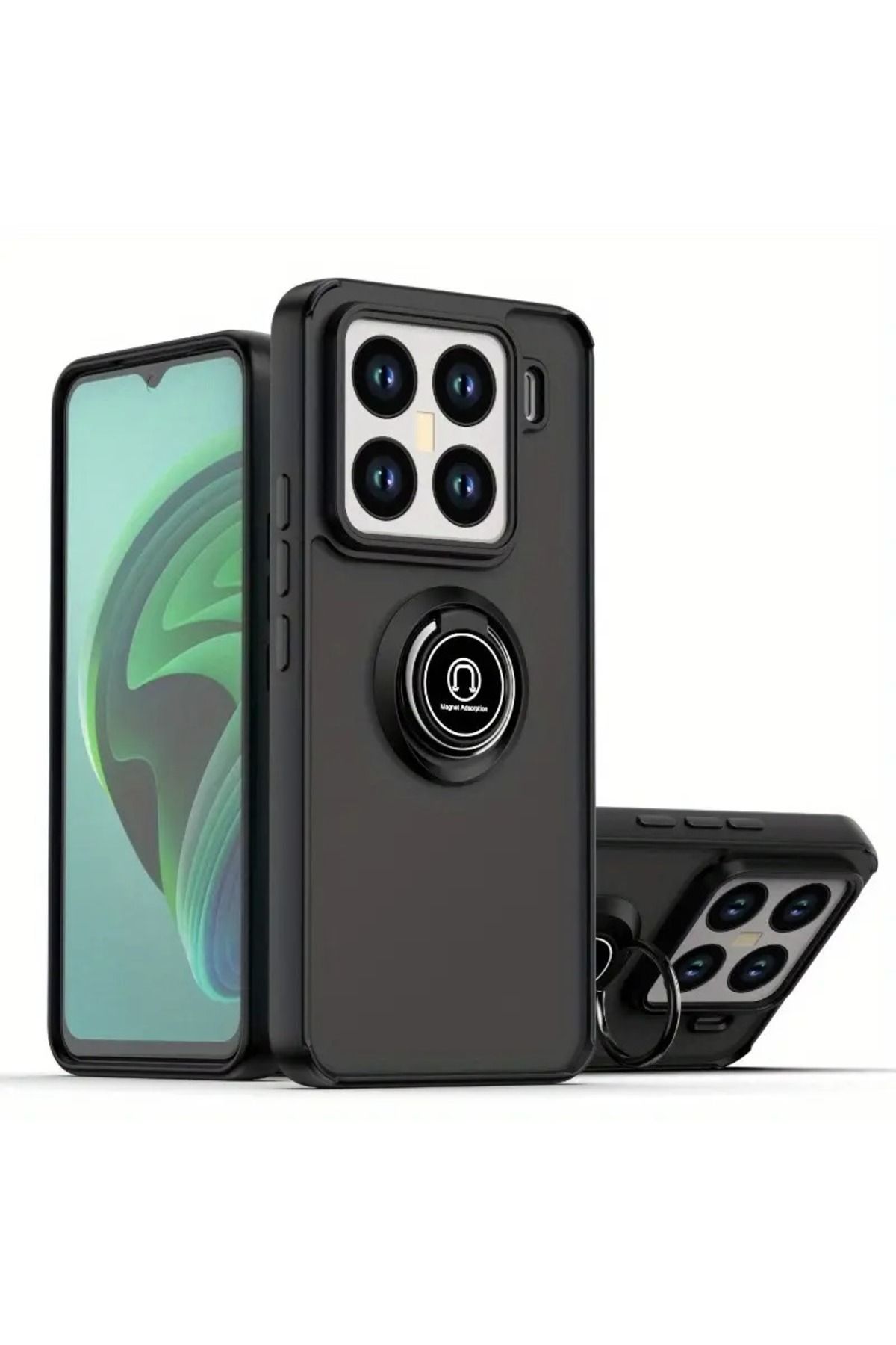 NANOSPACE Xiaomi Mi 15 İle Uyumlıu Kılıf Montreal Yüzüklü Silikon Kapak