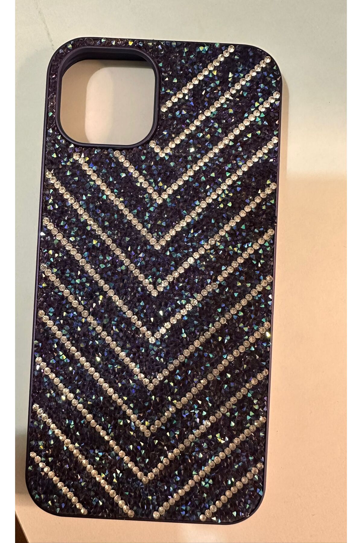 İZMİR ÖZER TEKNOLOJİ IPHONE 14 Lacivert ve beyaz taşlı KILIF