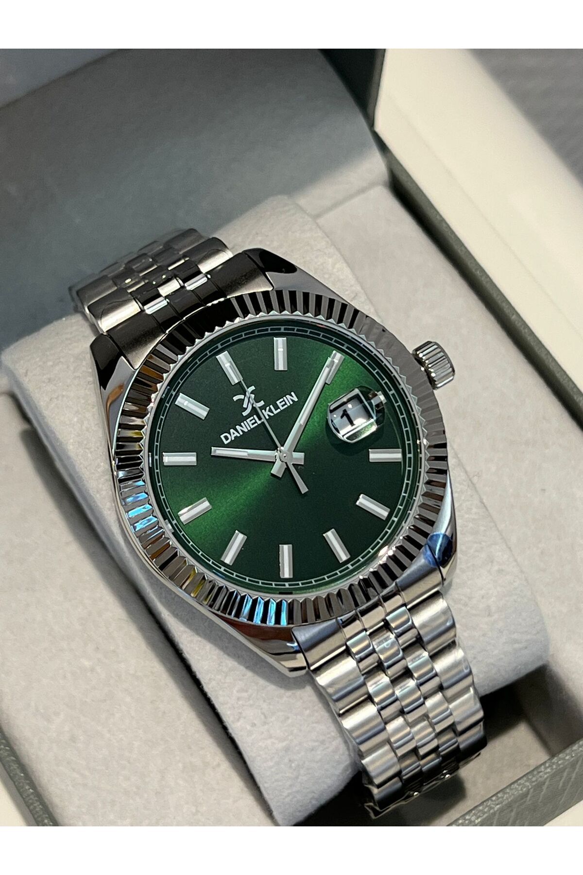 Daniel Klein YENİ MODEL Yeşil Kadran Gümüş Kordon Erkek Kol Saati