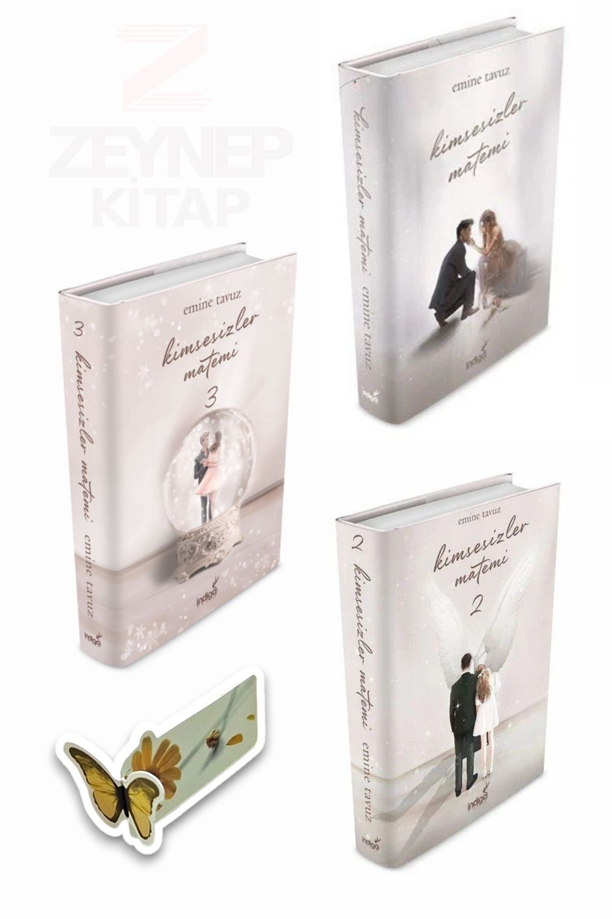 İndigo Kitap Kimsesizler Matemi 3 Kitap Set(CİLTLİ)(Özel Tasarım Kelebek Ayraç Hediye)
