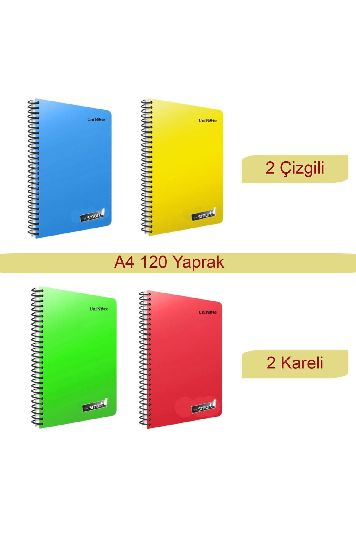 Çınar Çınar Im Smart A4 120 Yaprak Plastik Kapak Spiralli Defter 2 Çizgili+2 Kareli