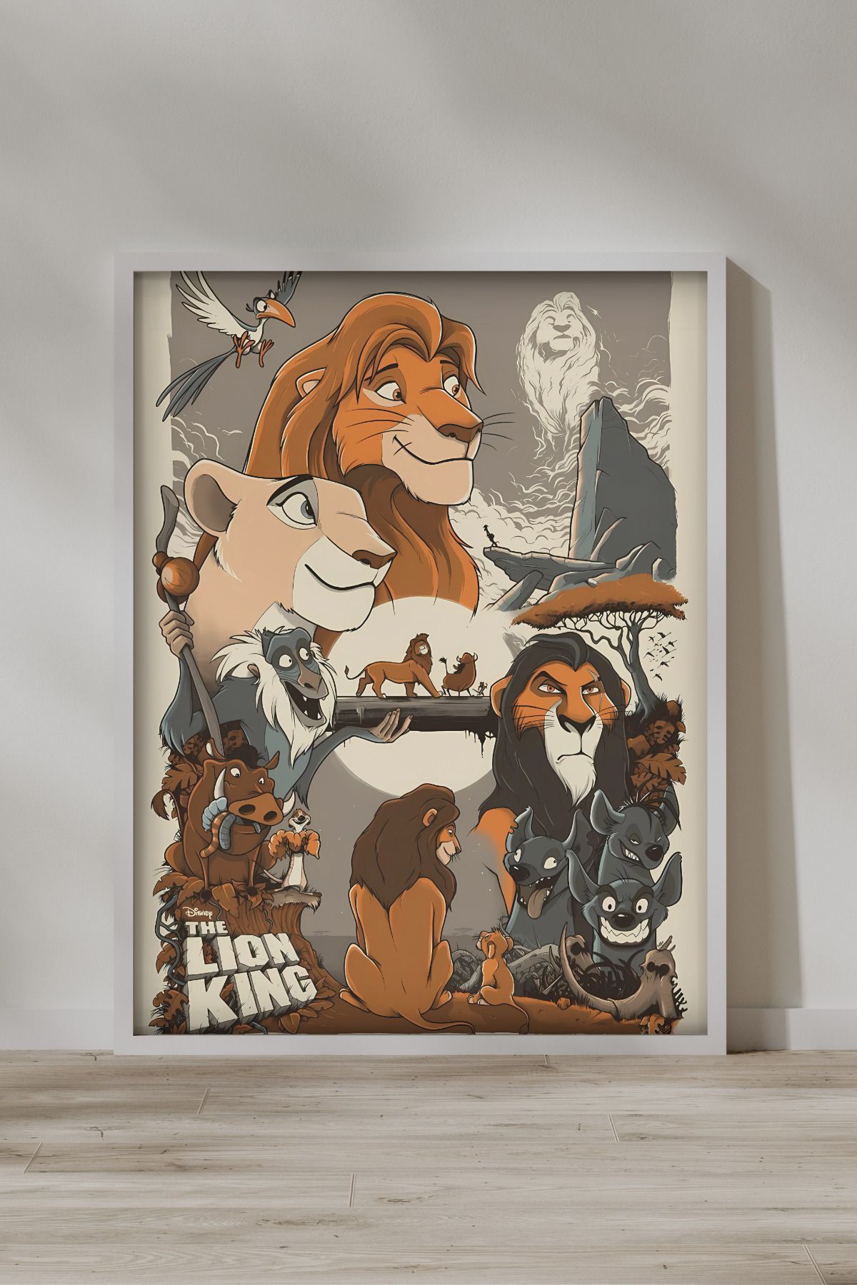 FGHGF Lion King Seri 001 Çerçevesiz Poster & Duvar Tablosu