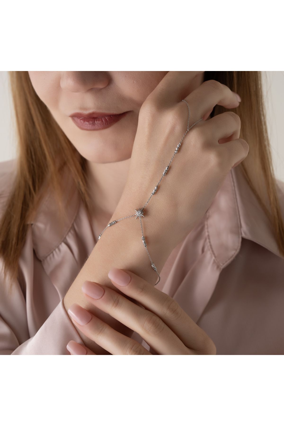Bijoura Studio KOPYA - Taş Detaylı Çelik Silver Şahmeran