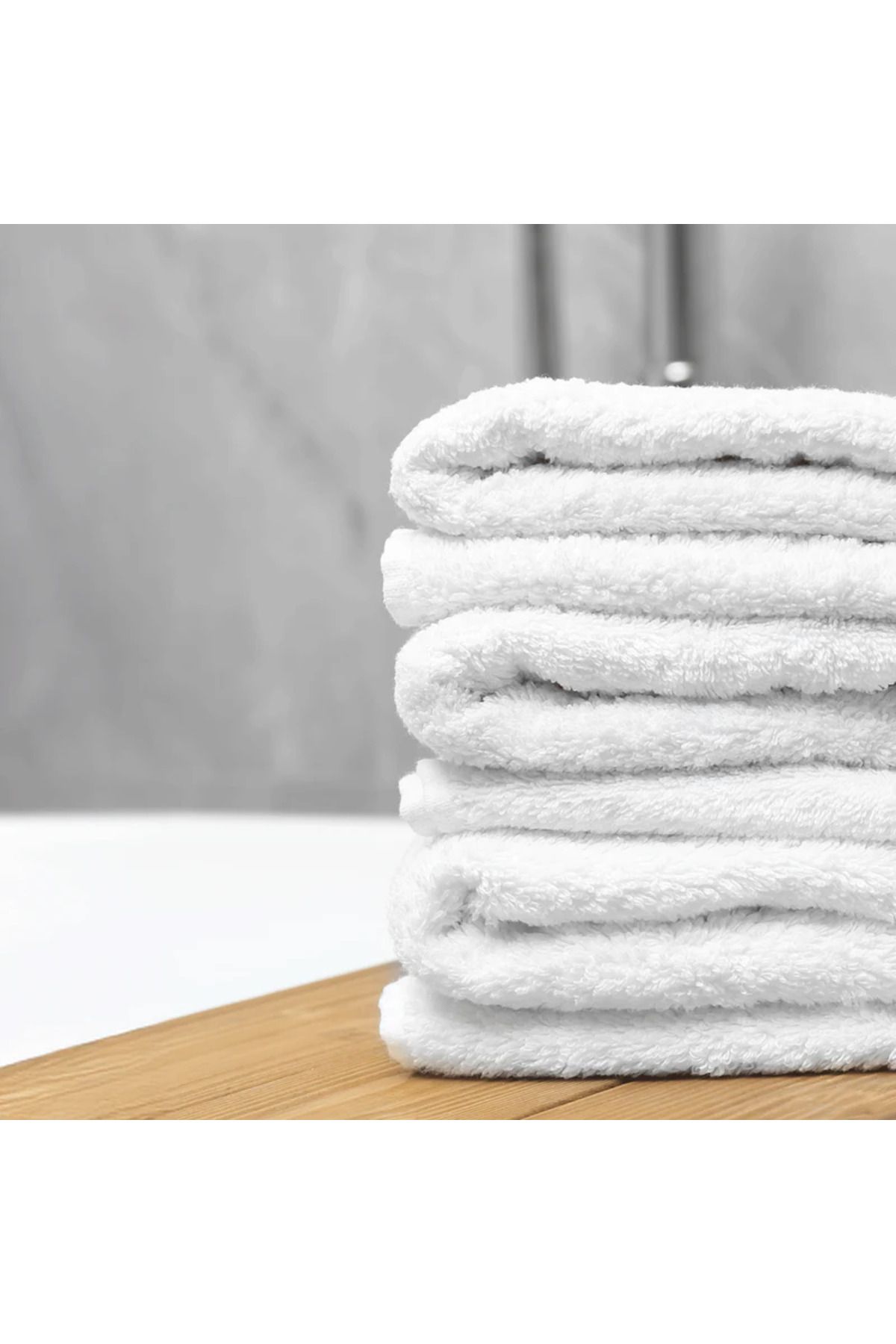NK Otel Banyo Havlusu %100 Pamuk Beyaz 70x150 cm – 500 gr - Yumuşak ve Emici Büyük Boy