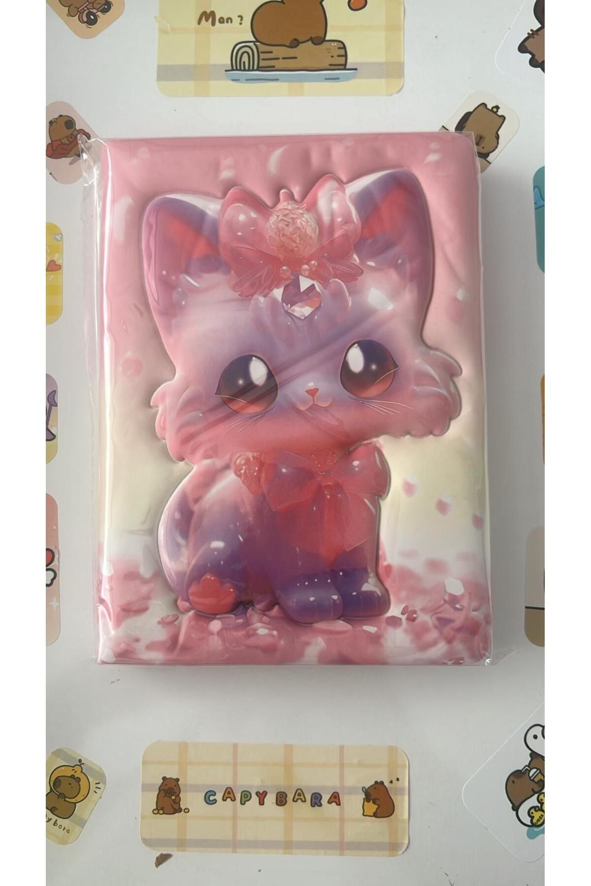 Micro 3D Kabartmalı Sevimli Kedi Defter 1 Adet