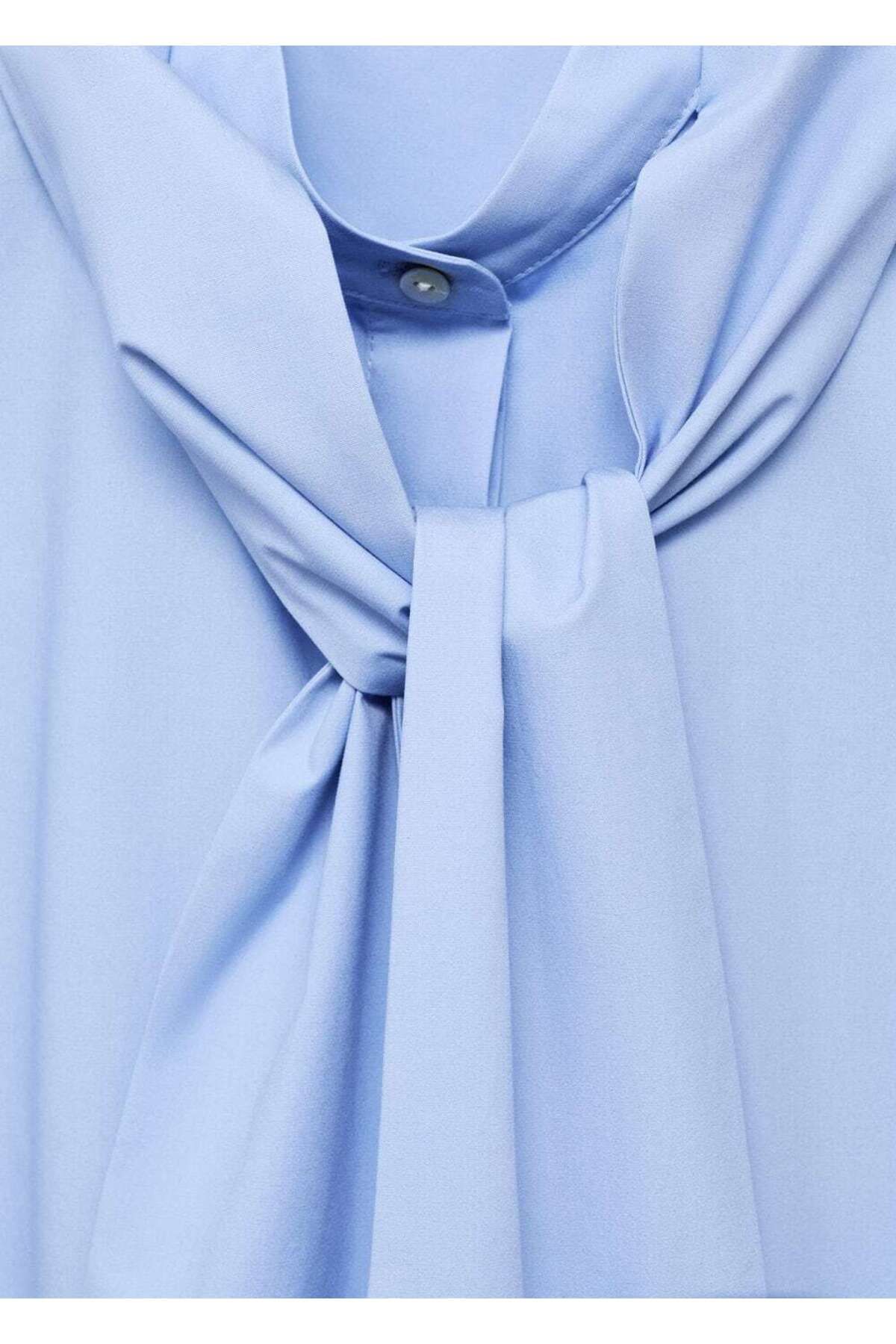Kravat yakalı bluz - 7