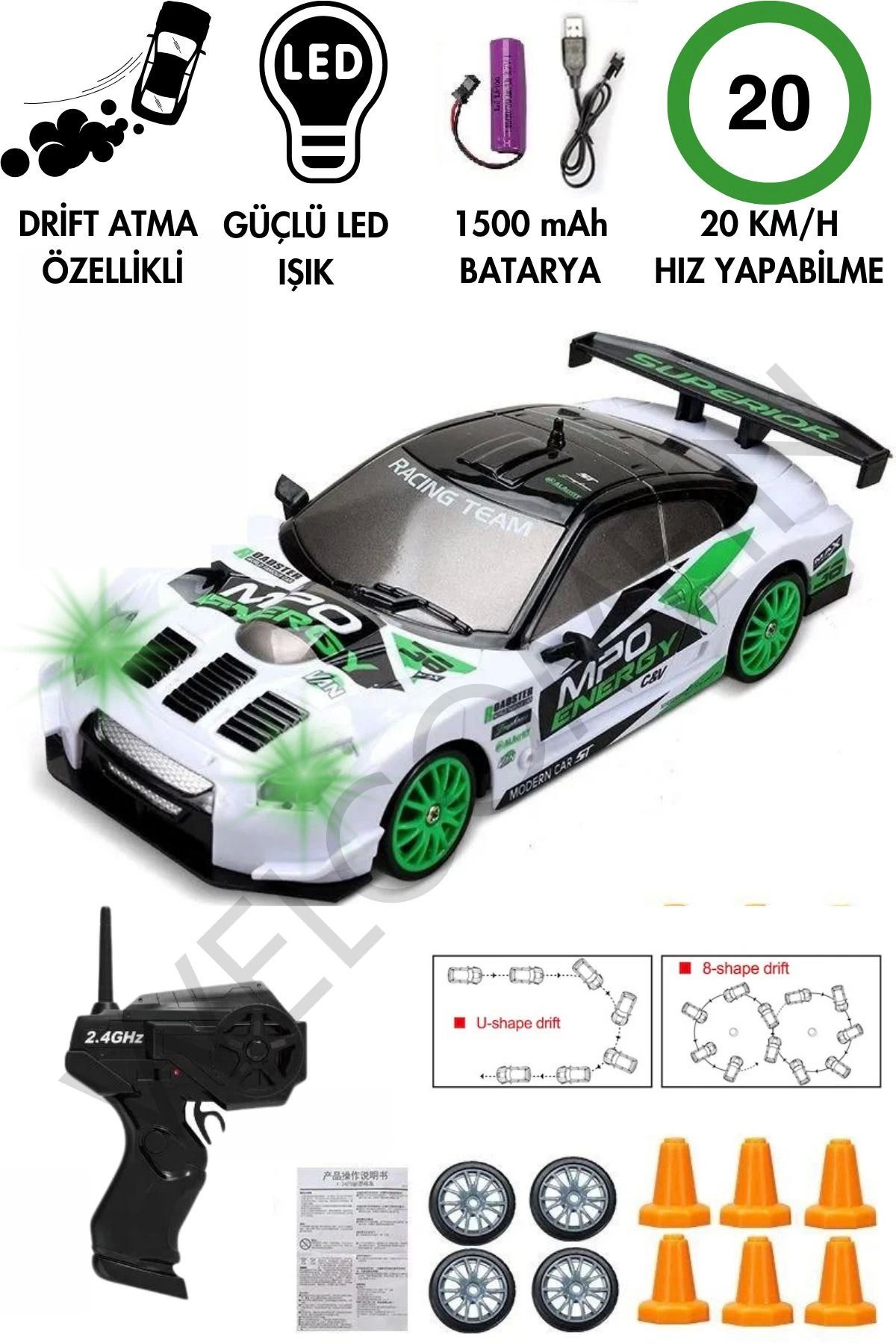 DENİZBİLİŞİM Oyuncak 4X4 Uzaktan Kumandalı Drift Için Üretilmiş Araba Rock Crawler Rc Yarış Arabası Full Fonk