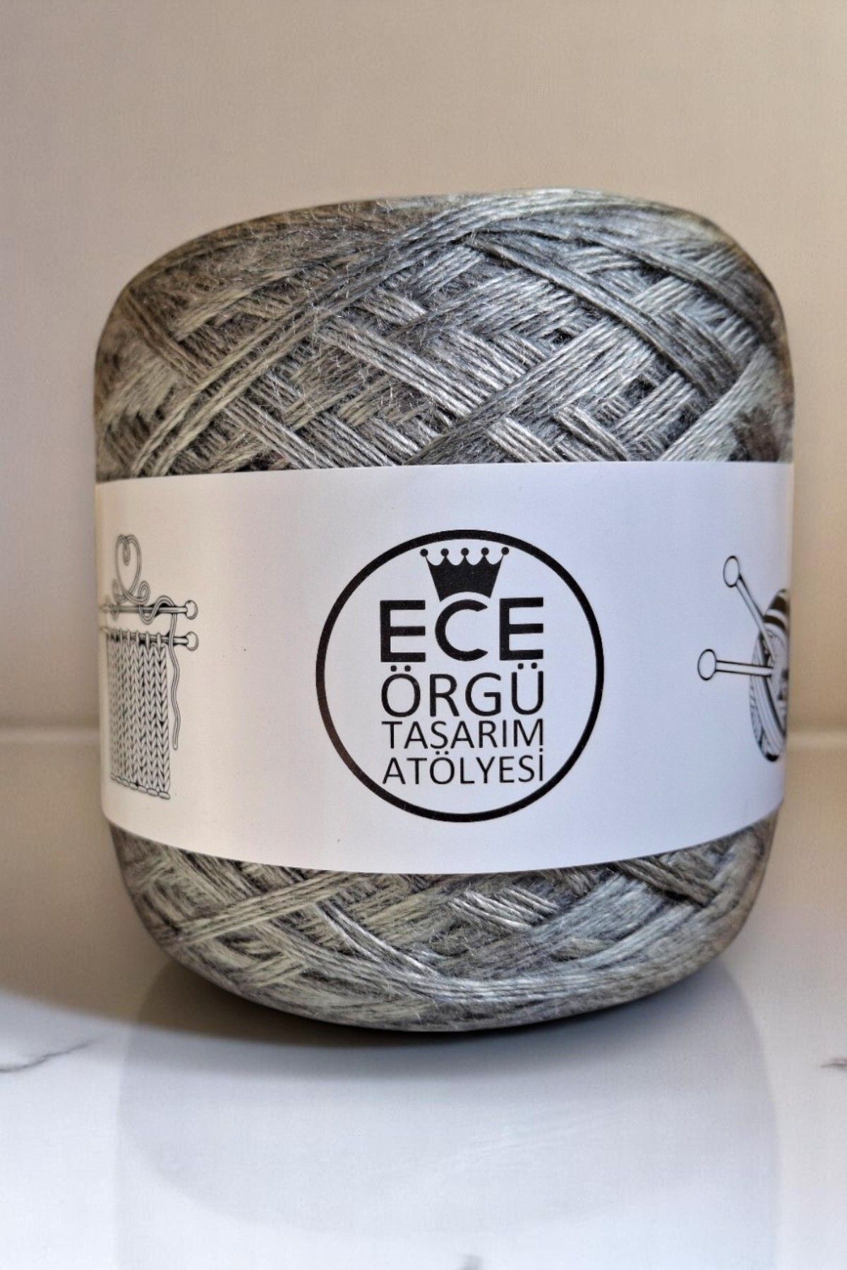 Premium kalite çok katlı, gri renkli, çok parlak, pürüzsüz, dut ipeği merino karışımı el örgü ipi