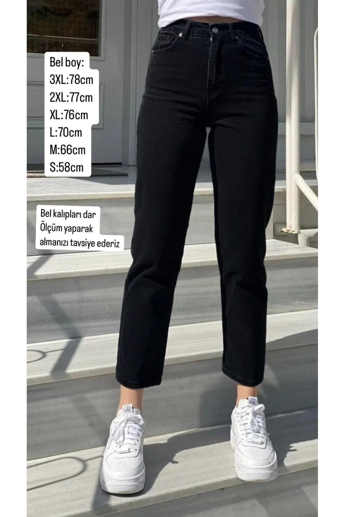Vespo Kadın Pantolon Slim Fit Mom Jean(beden tablosu resimlerde)