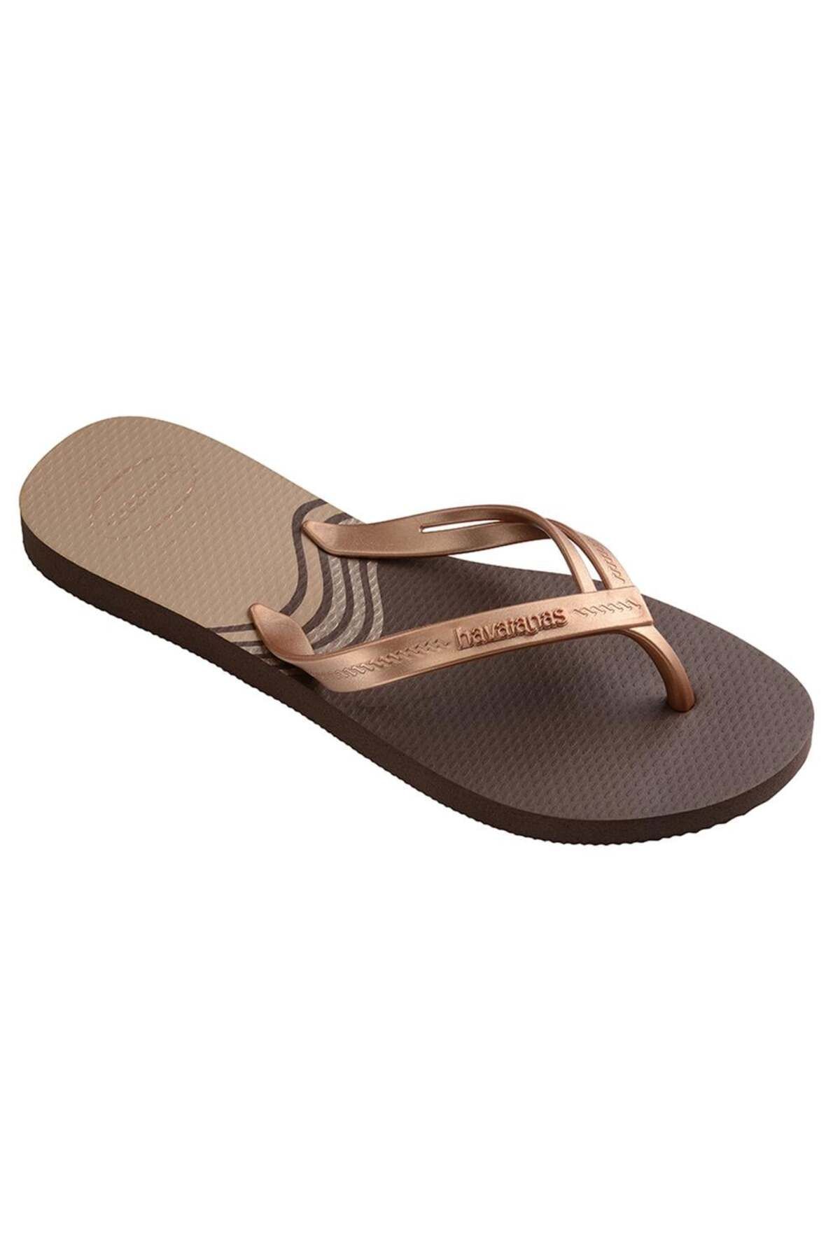 Havaianas HAVAİNAS ELEGANCE PRINT KADIN KAHVERENGİ TERLİK 4148804