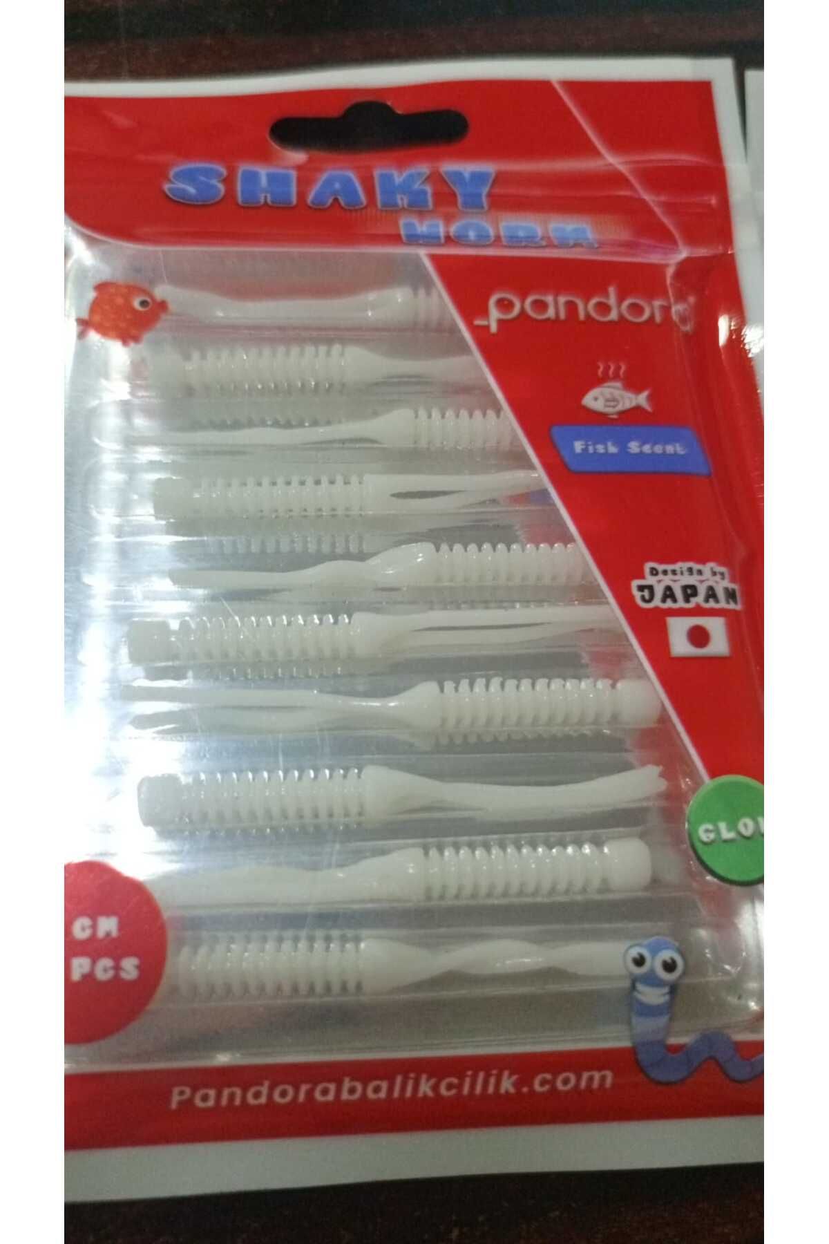 PANDORA BALIKÇILIK SHAKY WORM WHITE GLOW