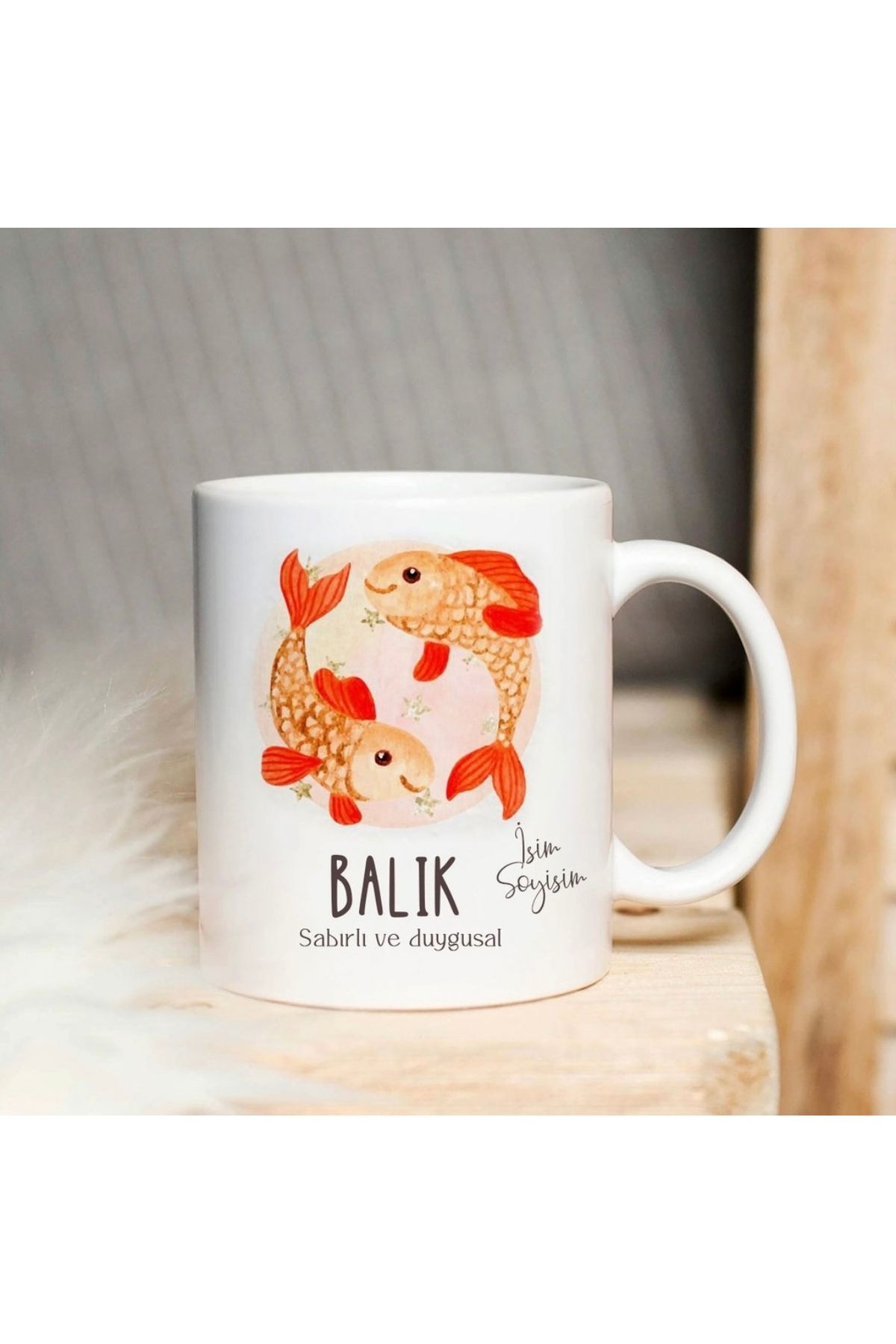 Cups Art Kişiye Özel İsim ve Burç Baskılı 1. Kalite Porselen Kupa Bardak