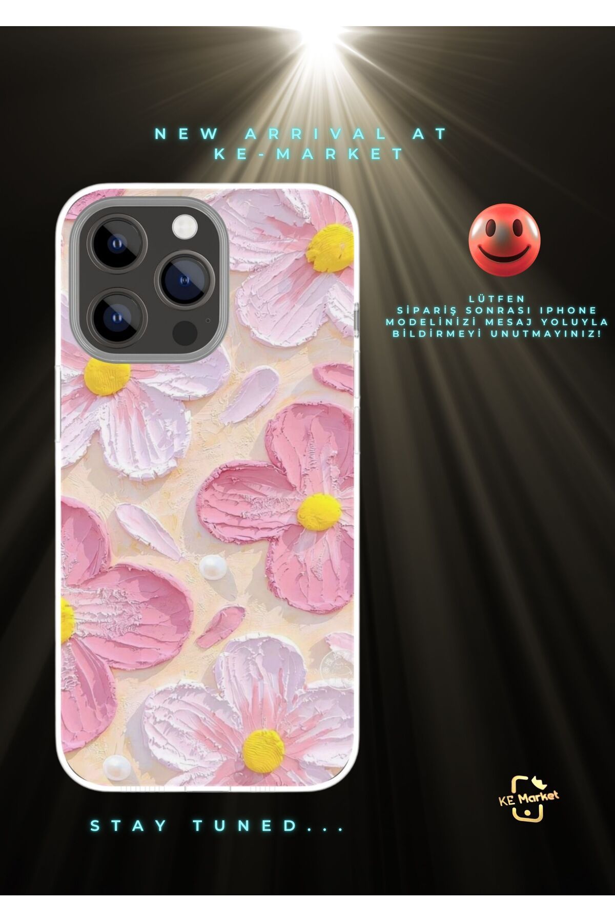 SOFTCASE Flower Series Iphone Tasarım Kılıf (LÜTFEN MESAJ YOLUYLA TELEFON MODELİNİZİ YAZINIZ)