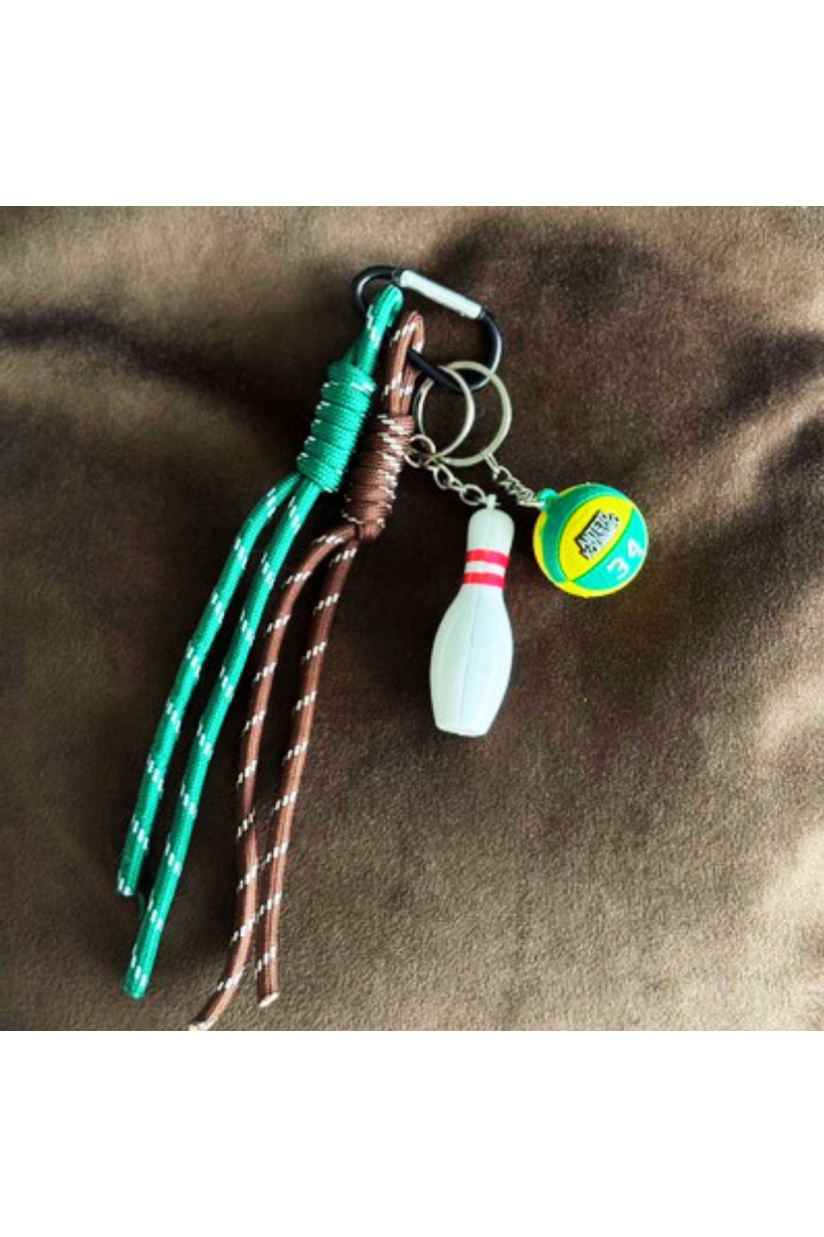 Home Basket Topu ve Bowling Temalı Çanta Charm Aksesuar, Anahtarlık, Çanta Süsü