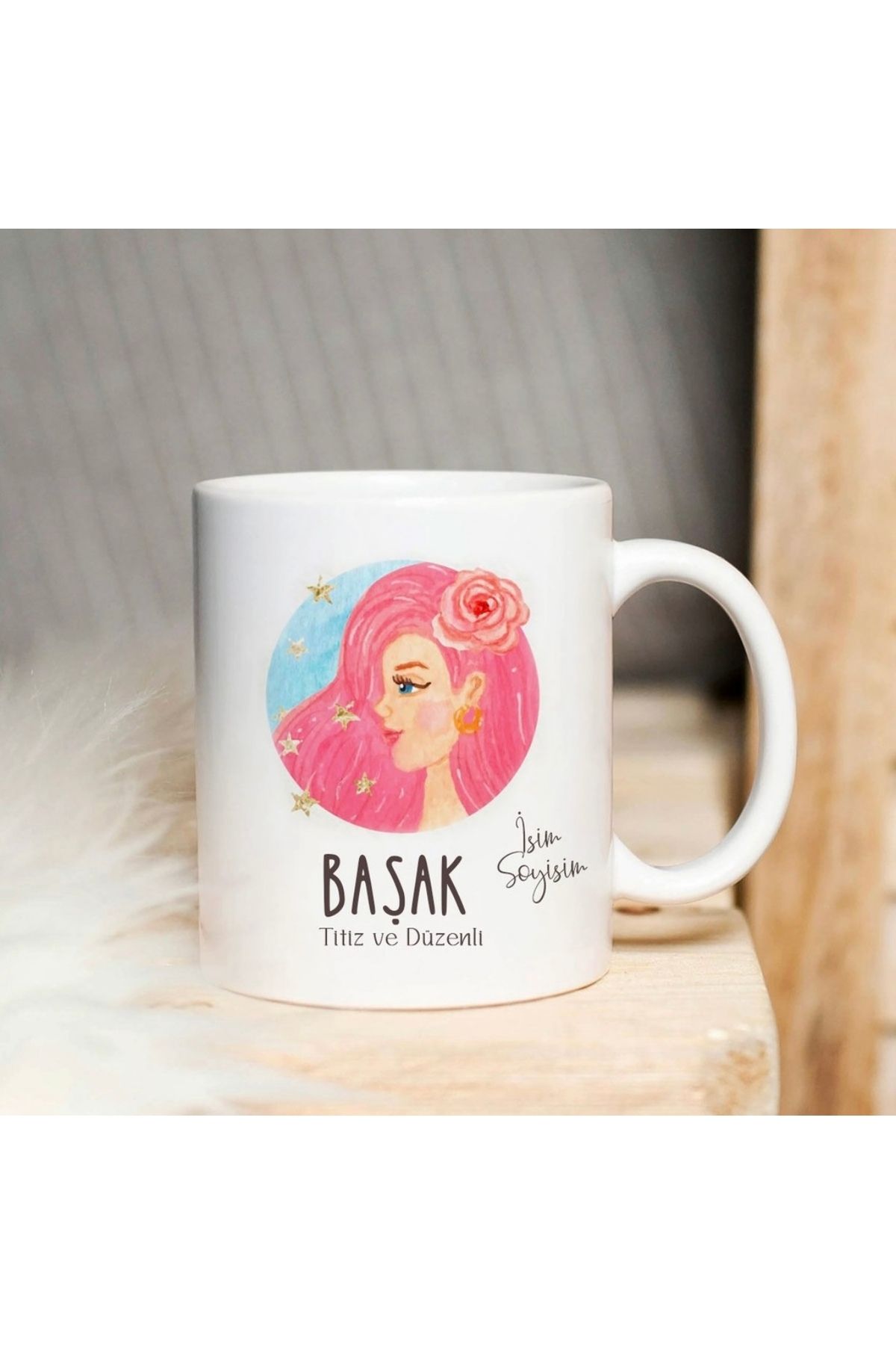 Cups Art Kişiye Özel İsim ve Burç Baskılı 1. Kalite Porselen Kupa Bardak
