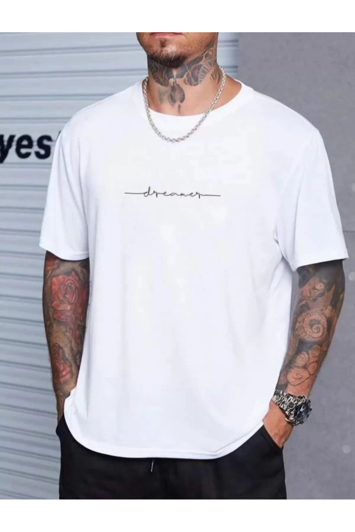 İndigo Park Tişört Erkek Unisex Baskılı Oversize T-Shirt